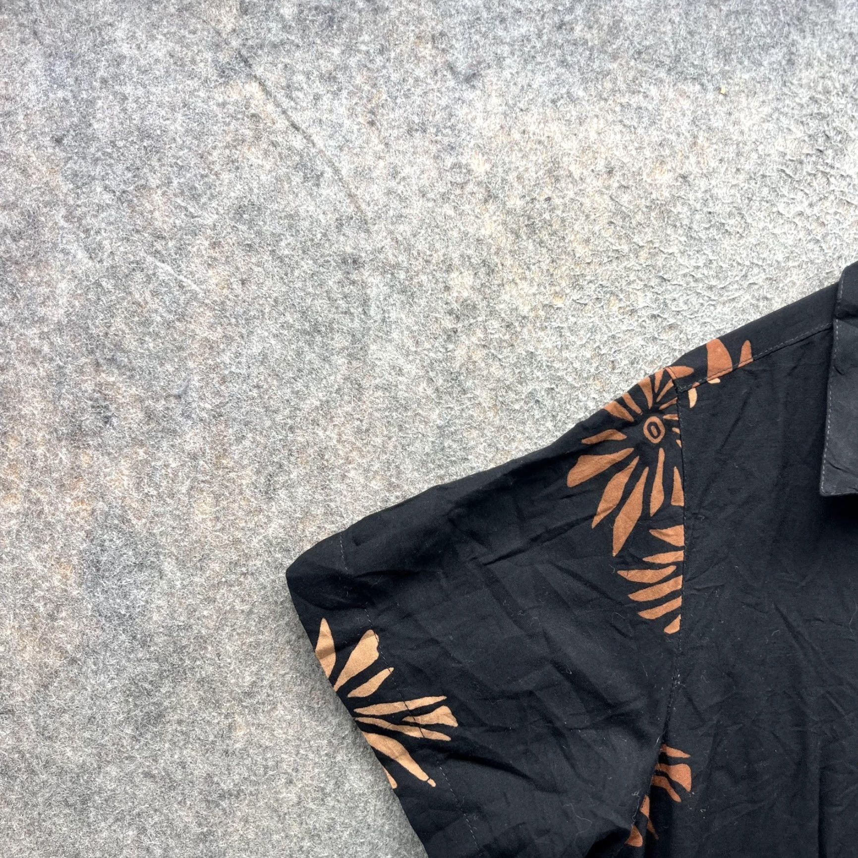 Orvis VINTAGE Orvis Shirt Dress Womens L Black Brown Floral Rayon Button Front Midi Size L / US 10 / IT 46 - 5 Thumbnail