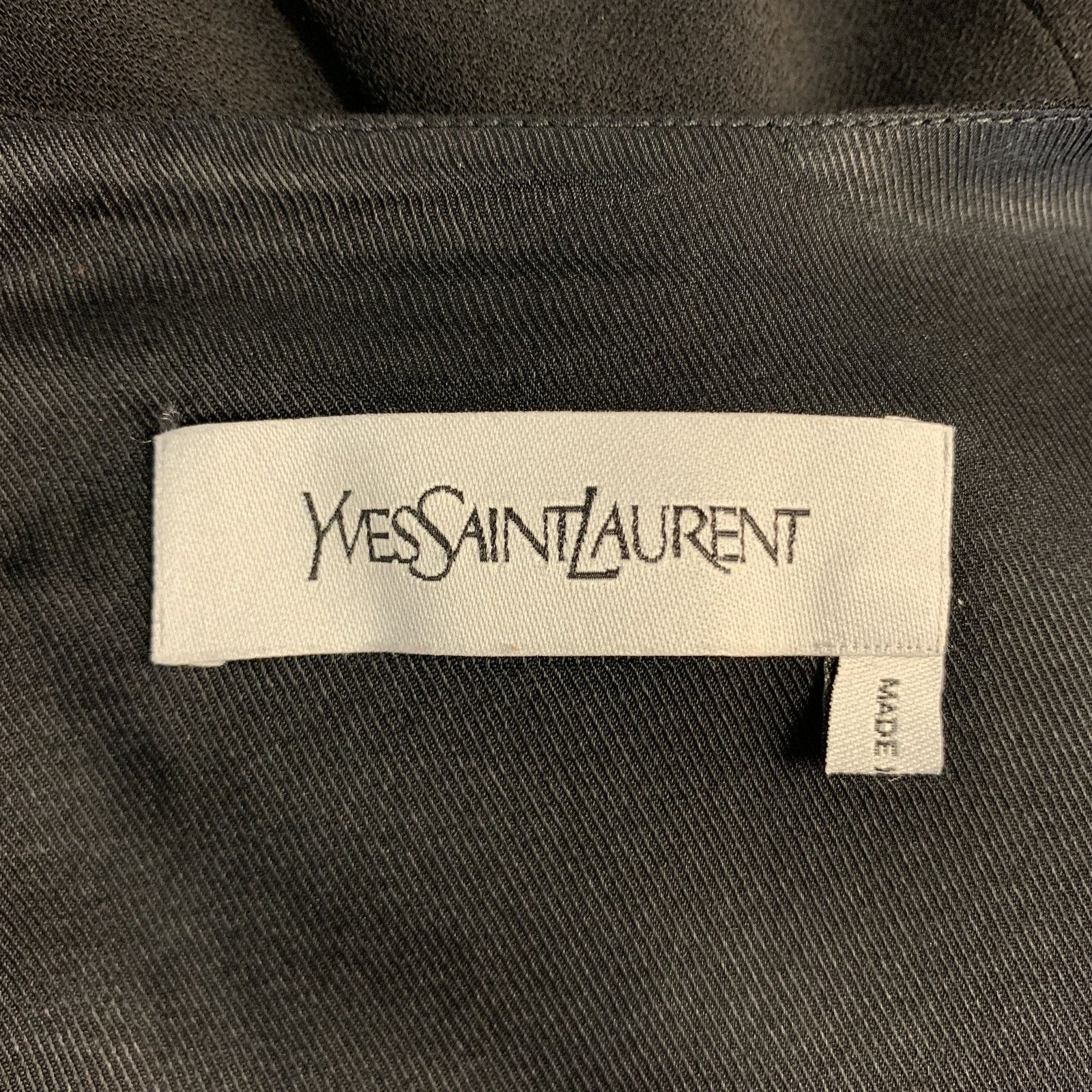 Yves Saint Laurent YVES SAINT LAURENT Size 6 Black Wool / Elastane Shift Dress Size M / US 6-8 / IT 42-44 - 6 Thumbnail