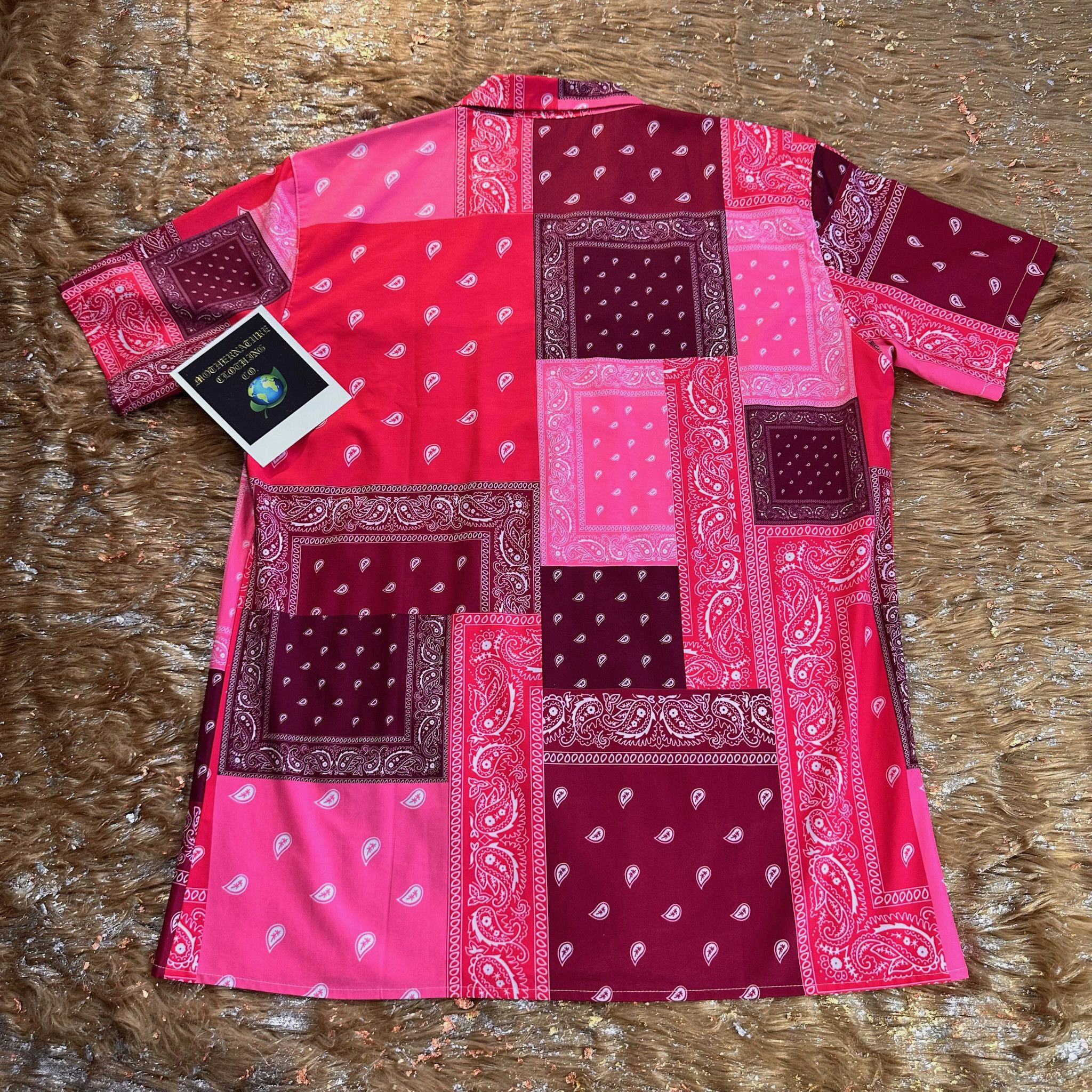 Other ABSTRACT PAISLEY PATCH WORK S/S CAMP COLLAR SHIRT Size US L / EU 52-54 / 3 - 2 Thumbnail