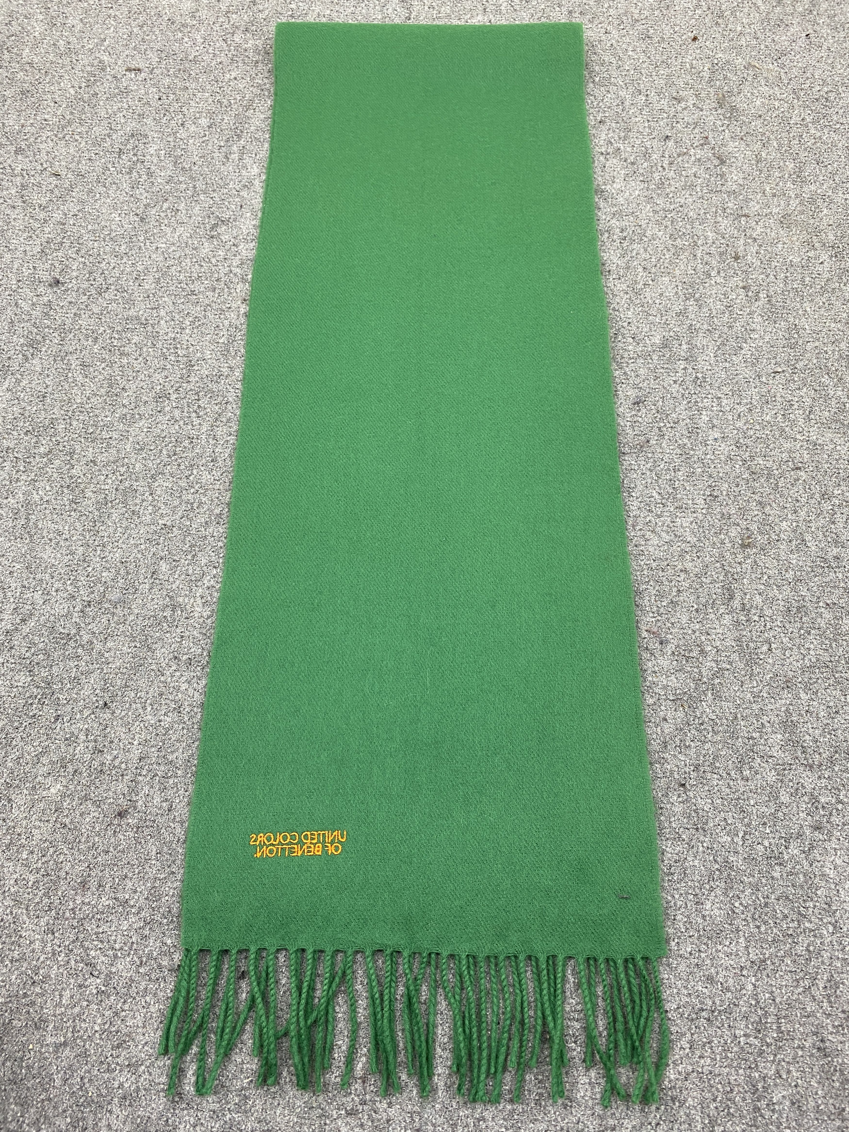 United Colors Of Benetton United Colors Of Benetton Plain Wool Scarf Muffler SC0323 Size ONE SIZE - 2 Thumbnail