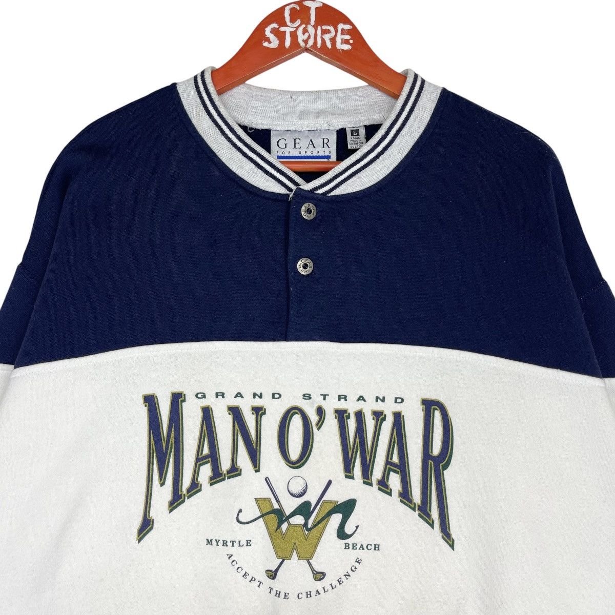 Gear for Sports × Vintage Man O War Myrtle Beach Pullover Sweatshirt Size US L / EU 52-54 / 3 - 3 Thumbnail