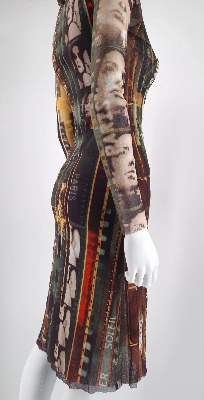 Jean Paul Gaultier JPG Mesh Dress Kissing Faces Size S / US 4 / IT 40 - 3 Thumbnail