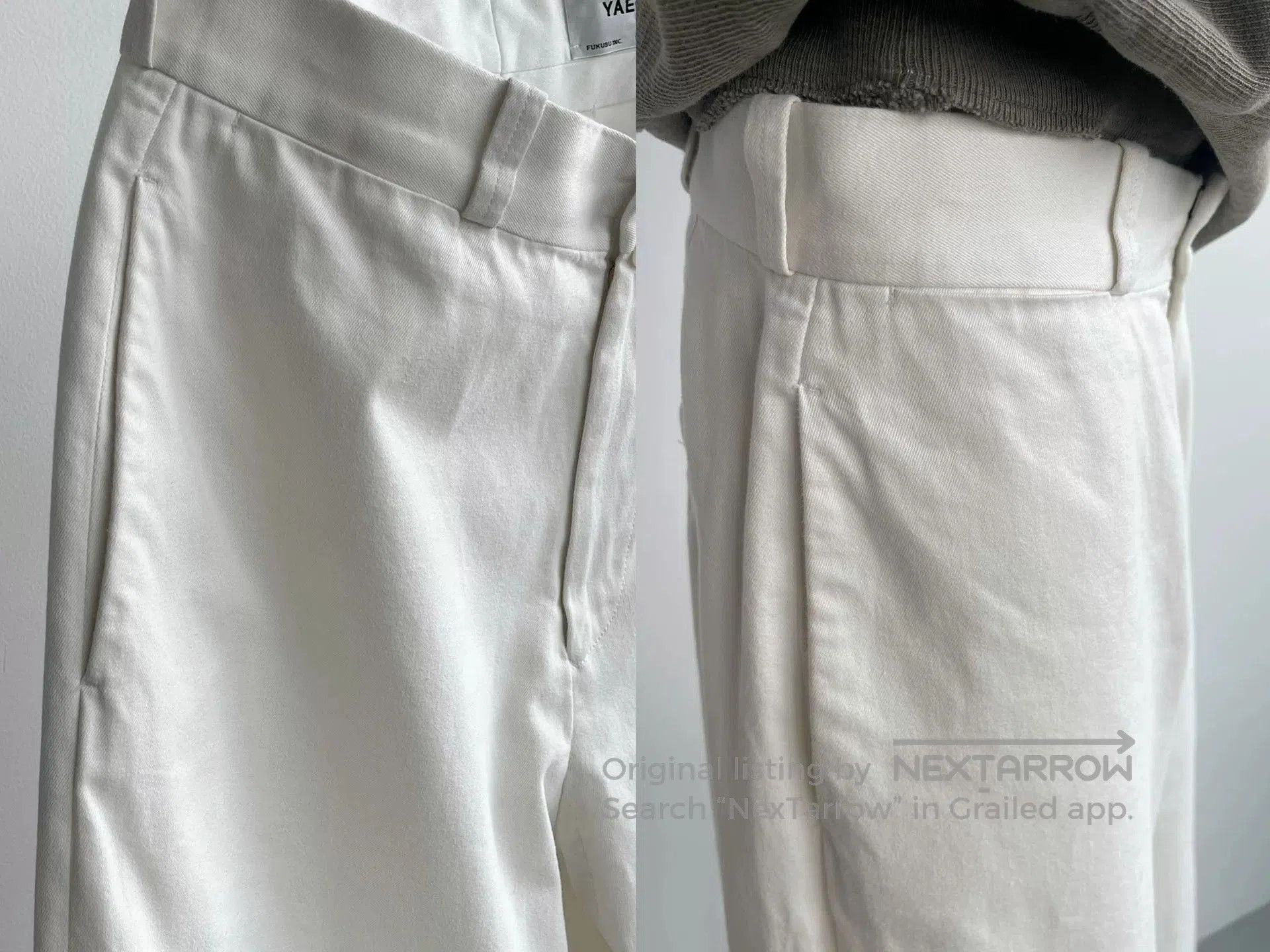YAECA White Wide-Leg Chino Pants. Size US 28 / EU 44 - 9 Thumbnail