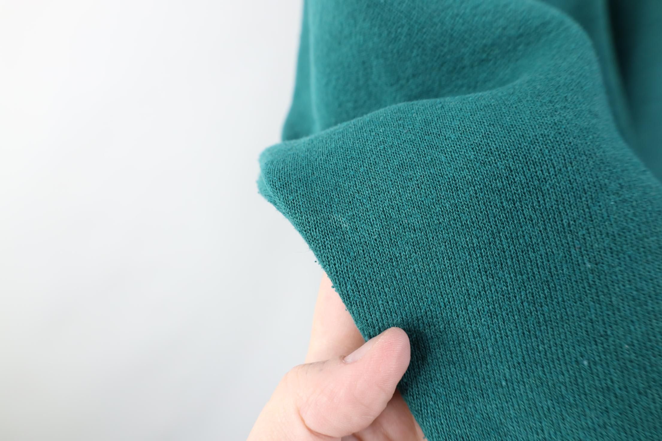 Vintage Vintage 90s Streetwear Blank Crewneck Sweatshirt Teal Green Size US XXL / EU 58 / 5 - 7 Thumbnail