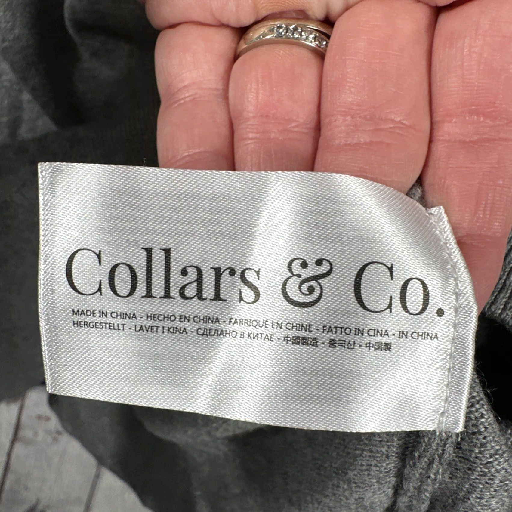 CO Collars & Co Quarter 1/4 Zip Sweater Gray Cashmere Cotton Long Sleeve Golf New Size US XXL / EU 58 / 5 - 5 Thumbnail