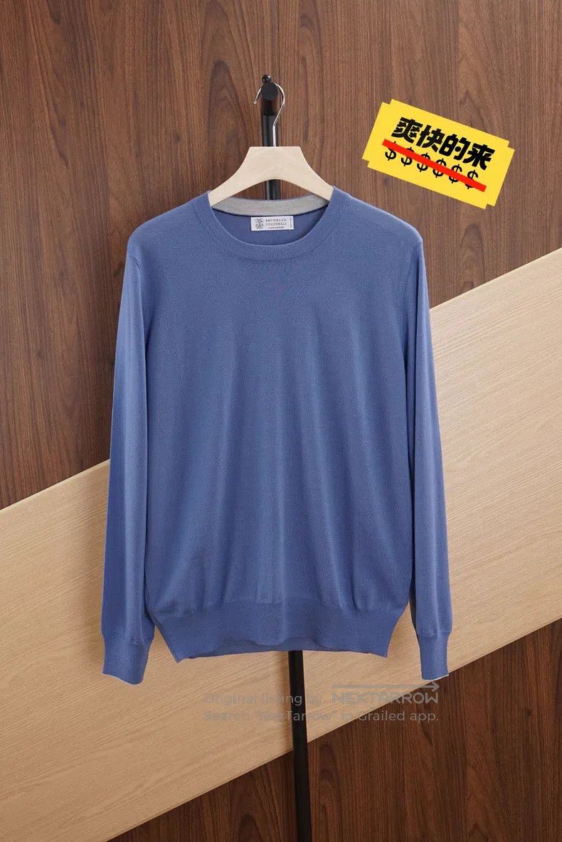 Brunello Cucinelli Brunello Cucinelli Wool cashmere knitted sweater Size US M / EU 48-50 / 2 - 1 Thumbnail