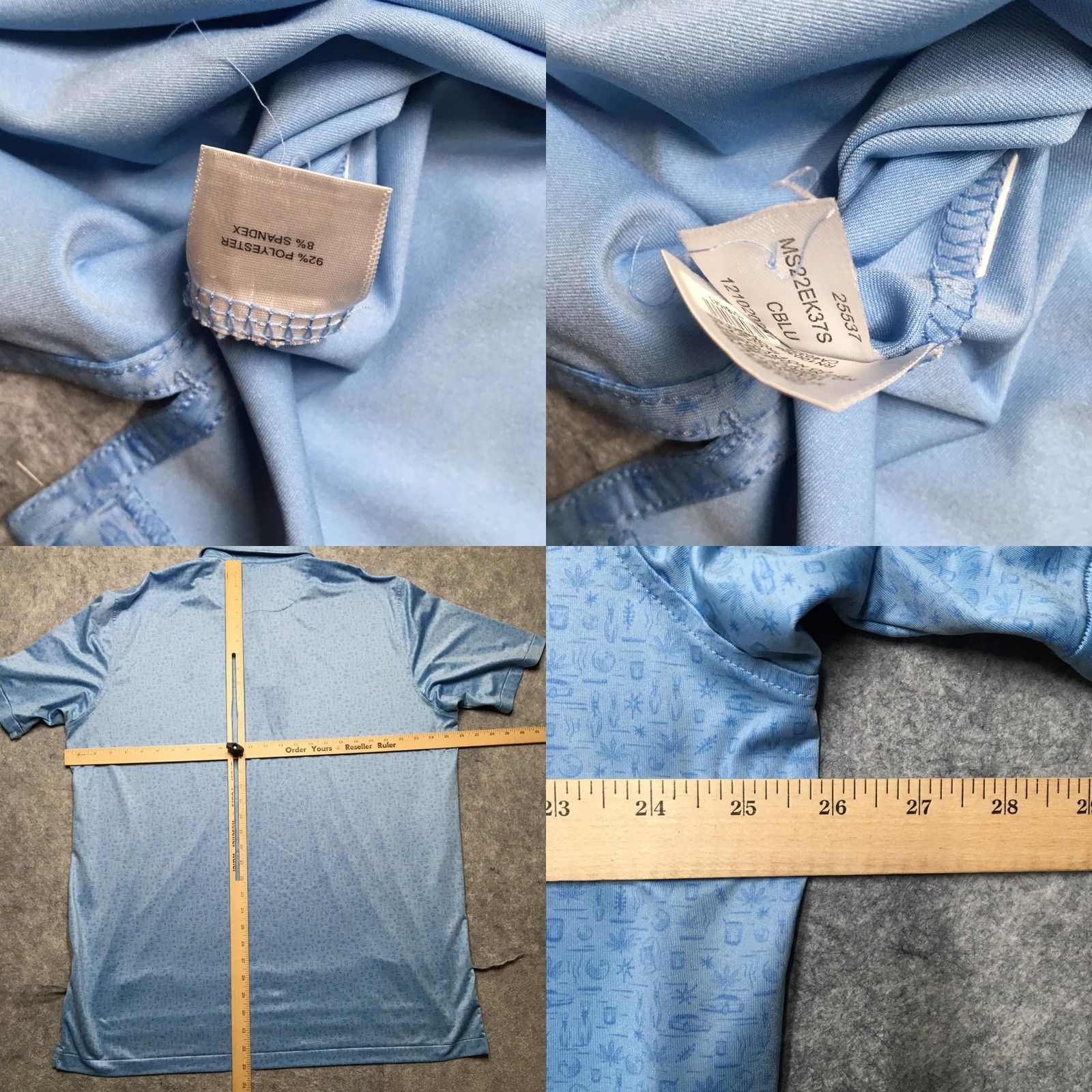 Peter Millar Peter Millar Polo Shirt Mens XL Blue Graphic Print Summer Comfort Golf Shirt Size US XL / EU 56 / 4 - 8 Thumbnail