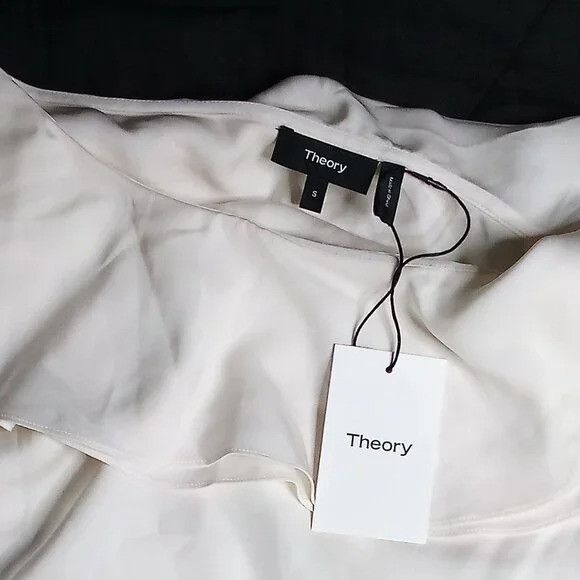 Theory NWT Theory Damarill Ivory Modern Ggt Silk Top Sleeveless Size S / US 4 / IT 40 - 1 Thumbnail