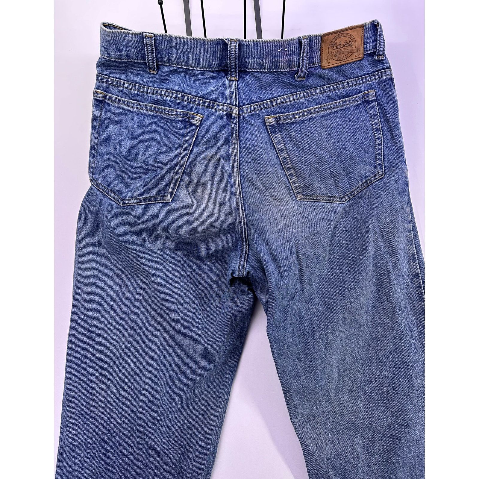Cabelas Cabelas Blue Thick Work Jeans Size 34 Size US 34 / EU 50 - 9 Thumbnail