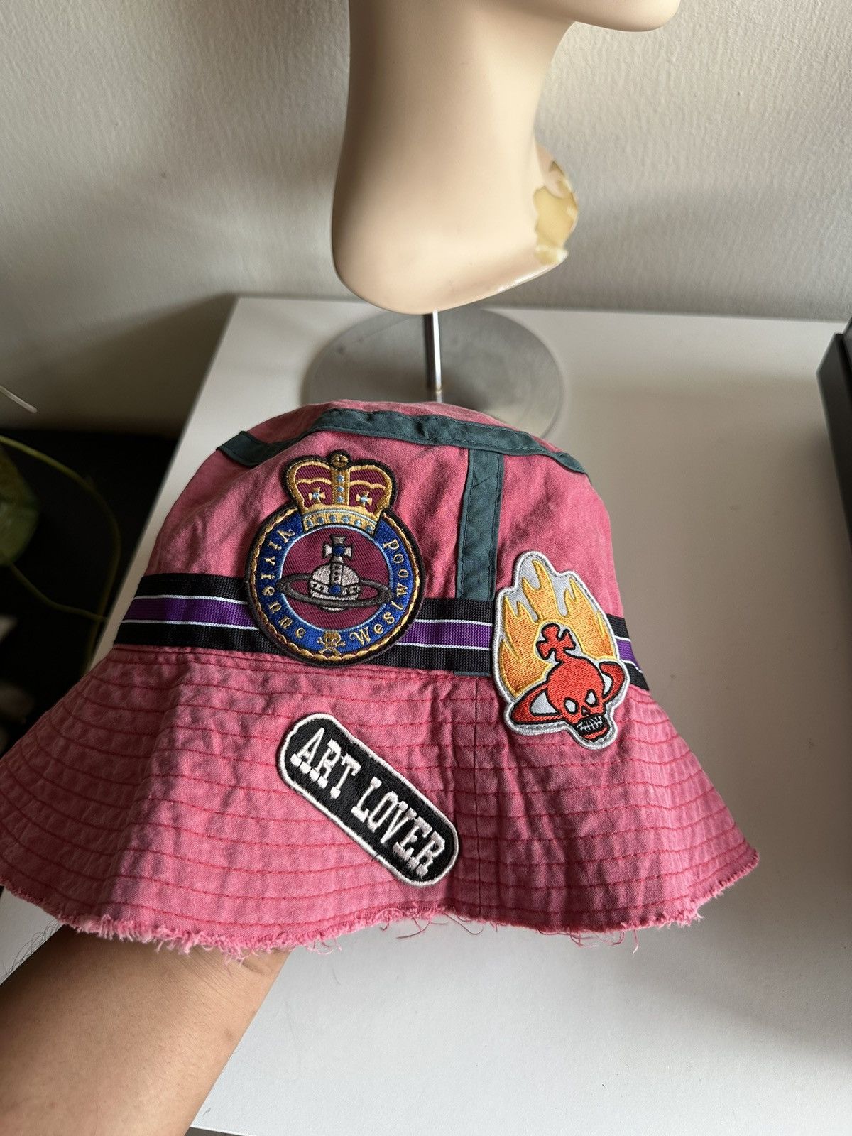 Vivienne Westwood 1990s Vivienne Westwood Patch Logo Bucket Hat Size ONE SIZE - 10 Thumbnail