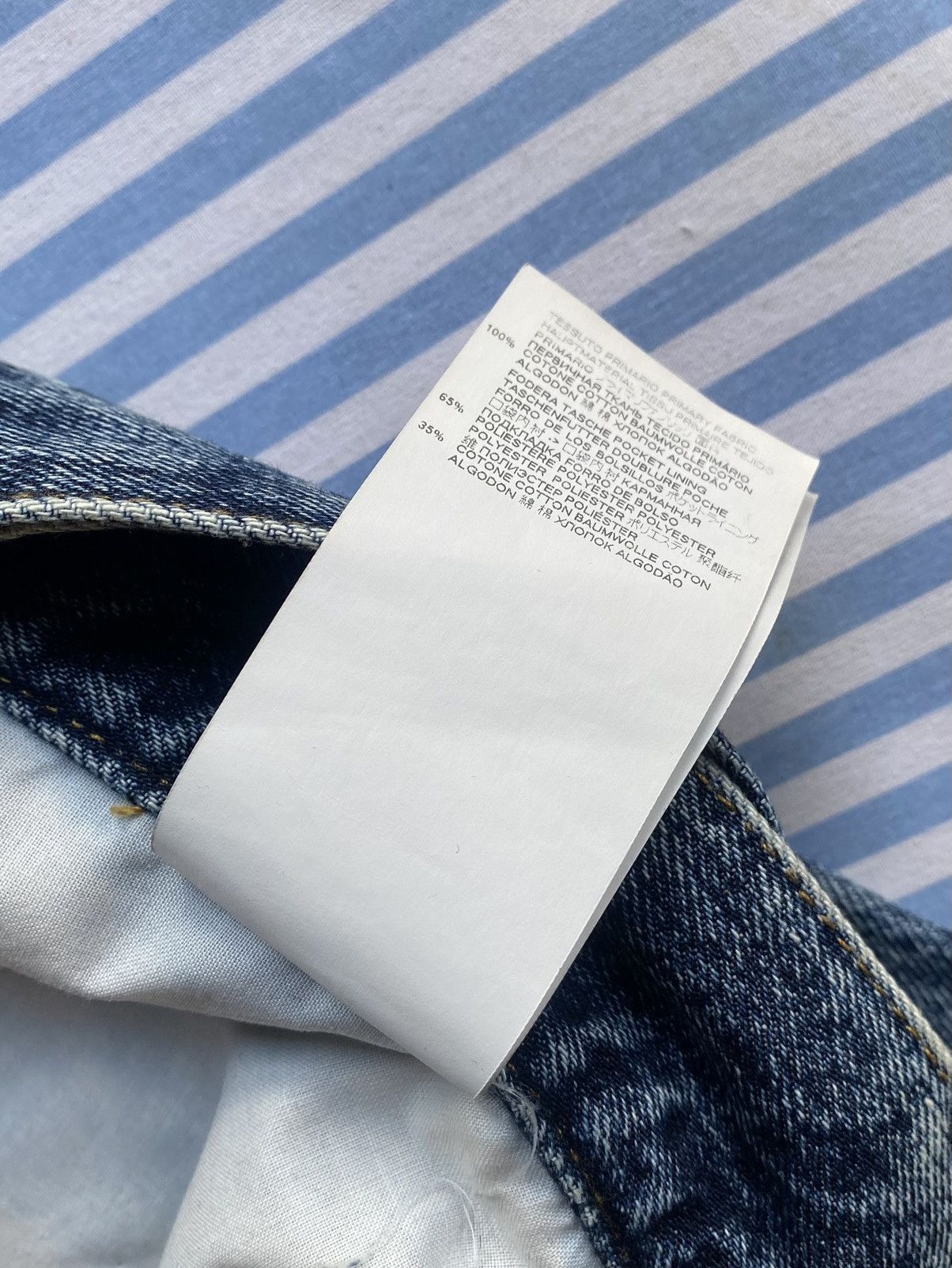Maison Margiela Galliano for Maison Margiela Slit Belted Denim Jeans Co-ed Size US 34 / EU 50 - 15 Thumbnail