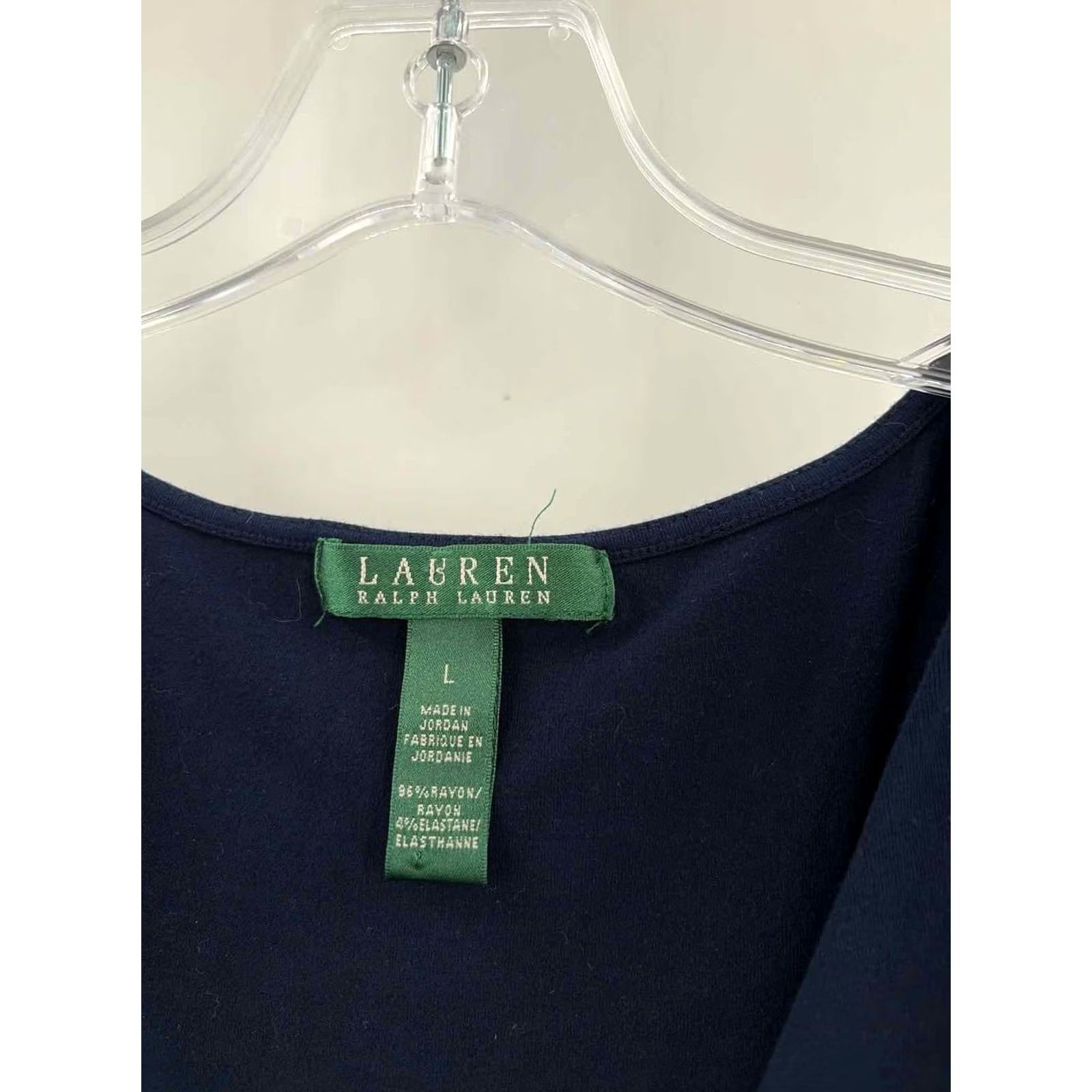 Vintage Lauren Navy Tank Top Large Size L / US 10 / IT 46 - 2 Thumbnail