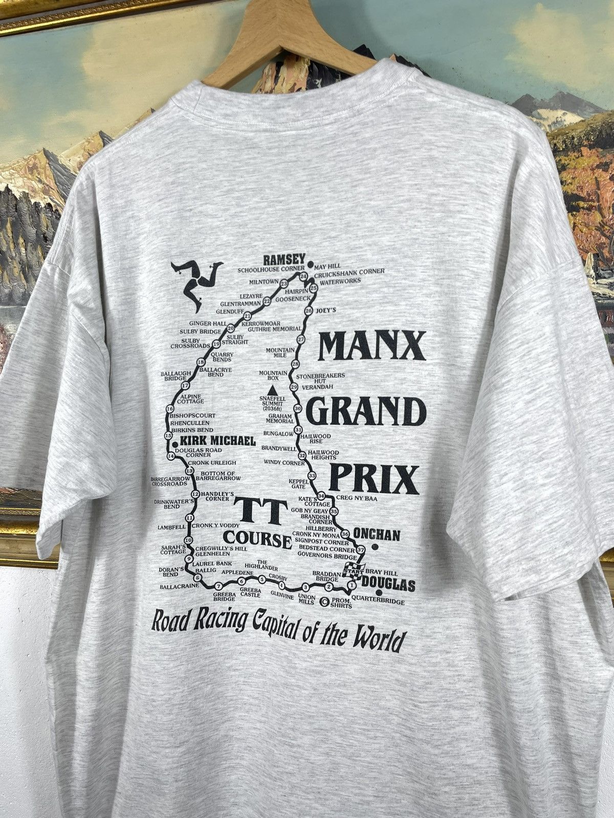 Vintage × Yamaha Vintage 2002 00s Isle Of Man Racing T-Shirt Motorcycle Tee Size US XXL / EU 58 / 5 - 7 Thumbnail