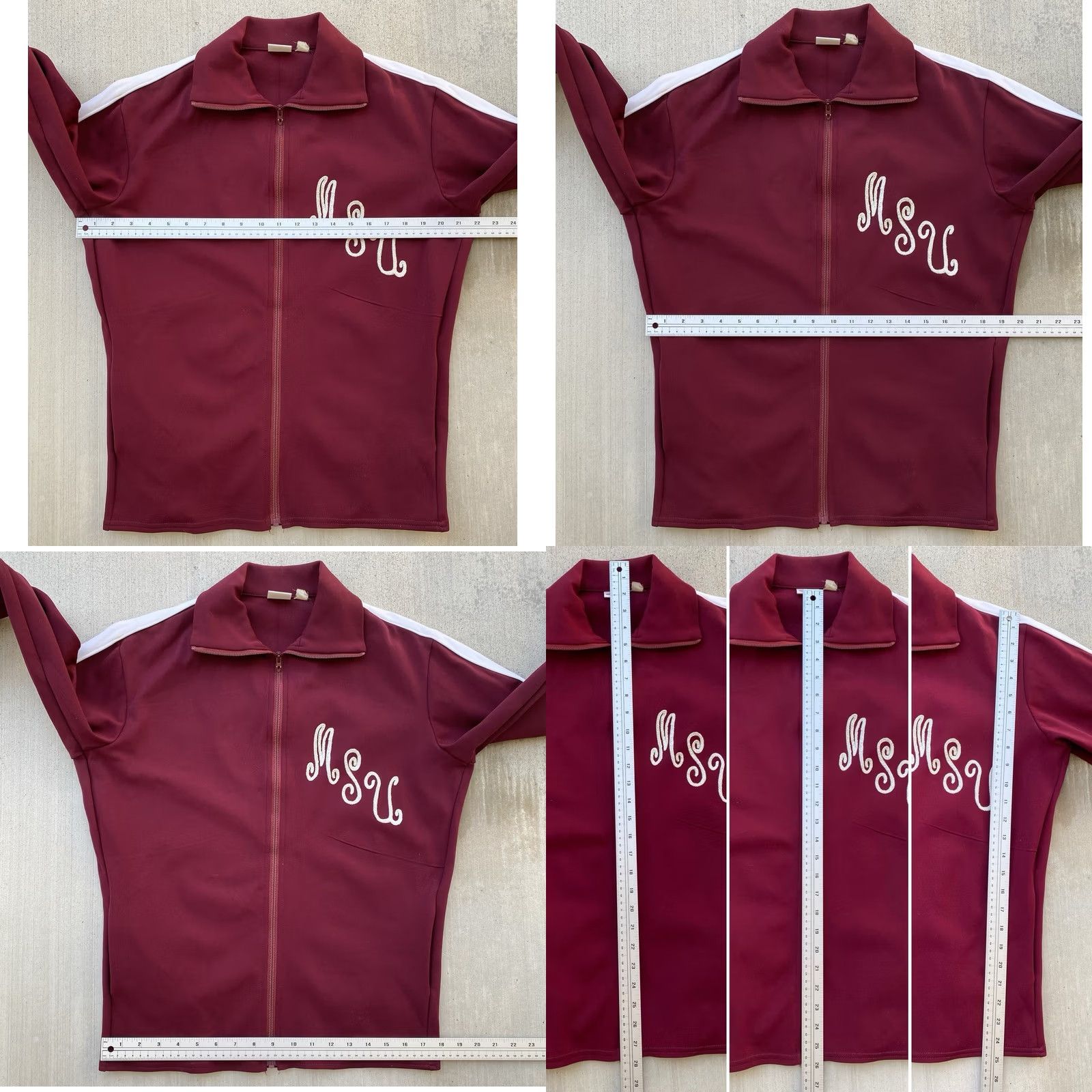 Vintage VINTAGE Broderick MSU Track Jacket USA Red Stripe Zip Full Zip Pockets Mens M 70s 60s Athletic Polyester Nylon Size US M / EU 48-50 / 2 - 11 Thumbnail