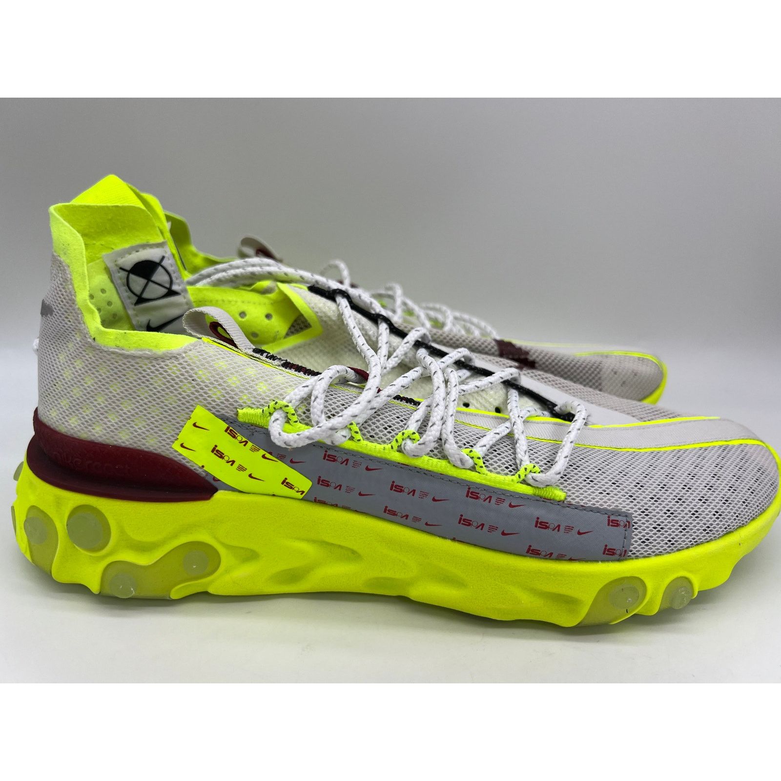 Nike React Ispa Platinum Volt Running Ct2692 002 Mens Size 9 Shoes