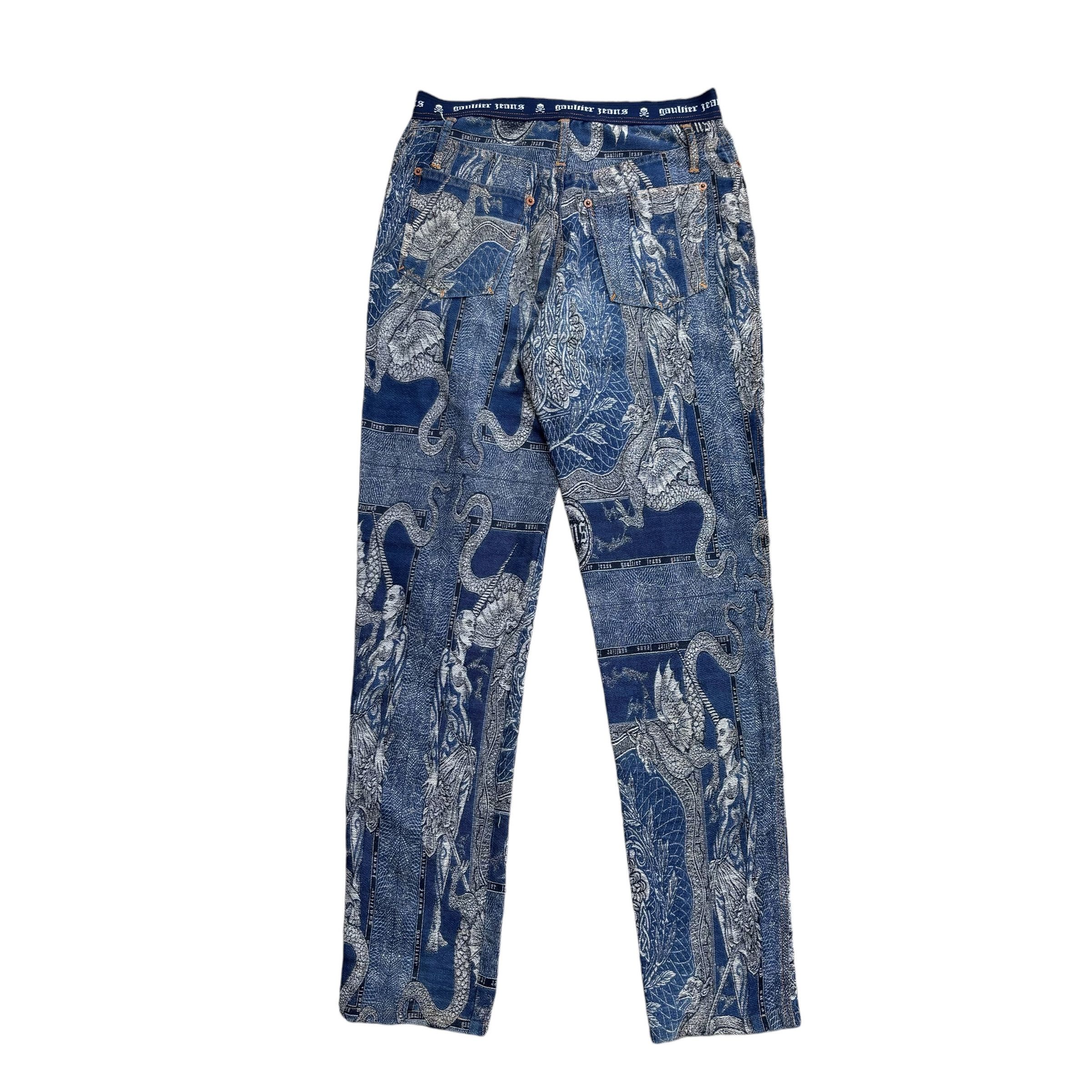 Jean Paul Gaultier FW 95 Jean Paul Gaultier Dragon Tattoo Pants Size US 28 / EU 44 - 14 Thumbnail
