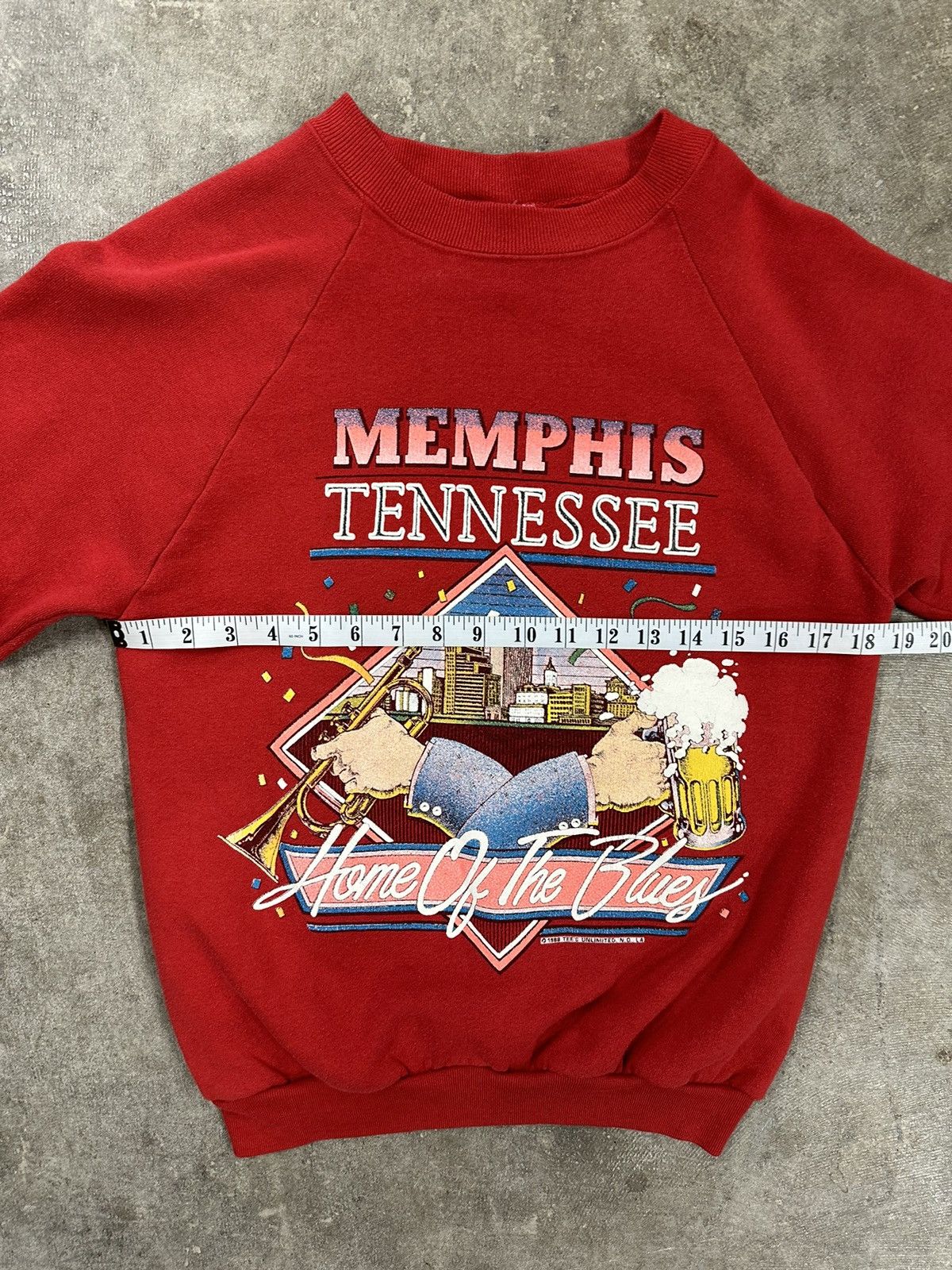 Vintage Vintage 80s Memphis Tennessee Home Of The Blues Sweatshirt Size S / US 4 / IT 40 - 6 Thumbnail
