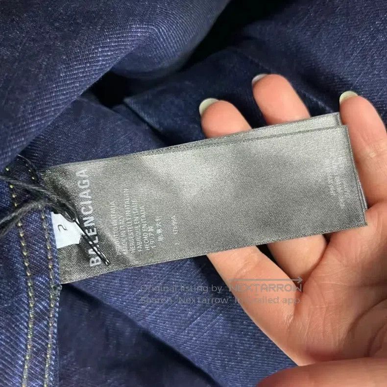Balenciaga Balenciaga Blue logo printed denim jacket Size US L / EU 52-54 / 3 - 5 Thumbnail