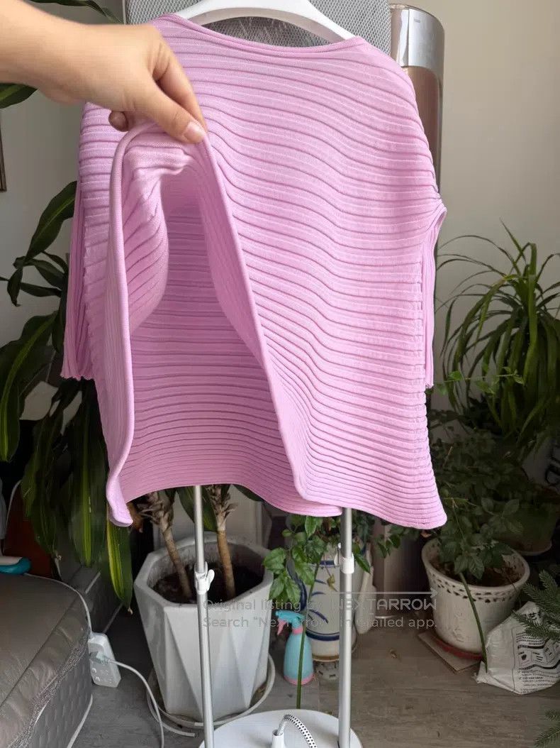 Issey Miyake Issey Miyake size:one size Pink Knit Spring Top Size XXS / US 00 / IT 34 - 7 Thumbnail