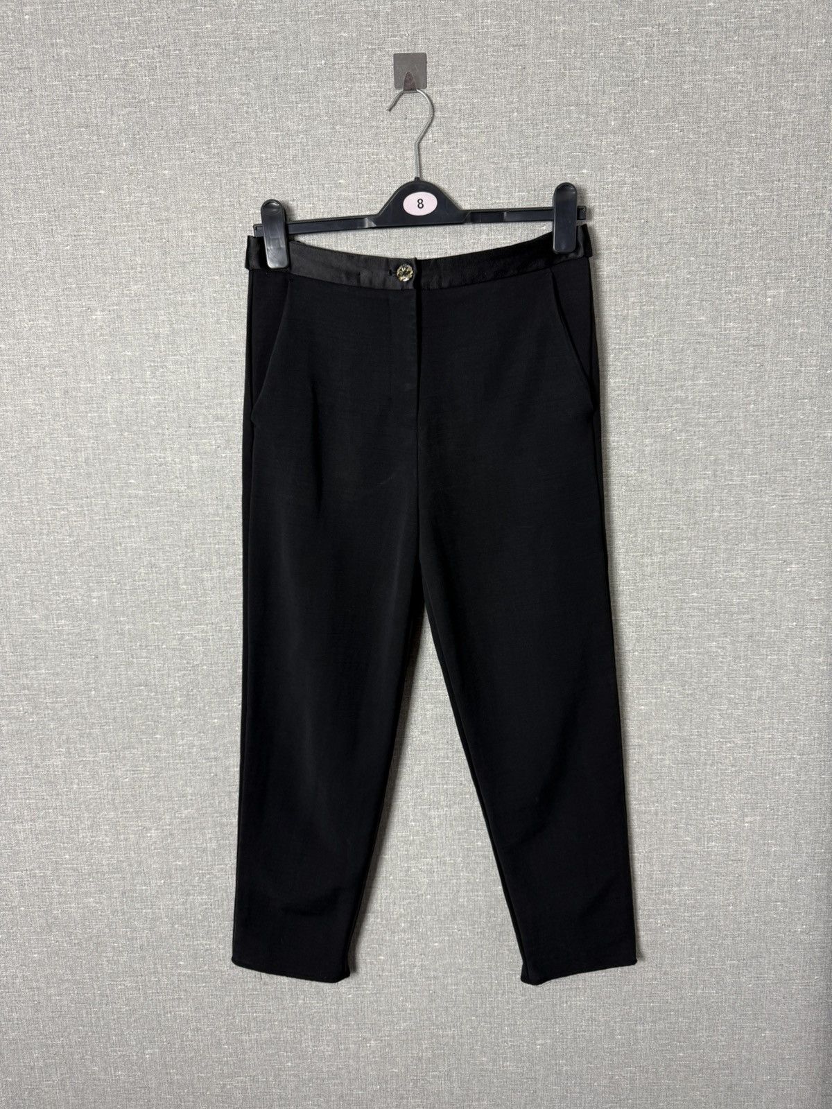 Alexander Wang Alexander Wang Black Cropped Trousers Pants Wool & Viscose Size 26" / US 2 / IT 38 - 1 Thumbnail