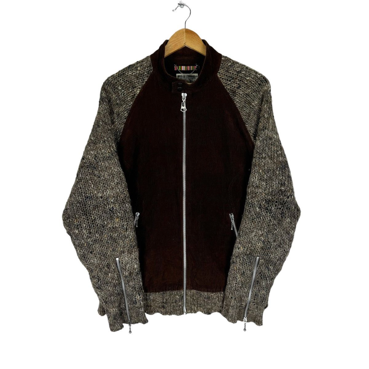 Japanese Brand 🌟BALANCE WEAR DESIGN KNITWEAR BIKERS JACKET Size US L / EU 52-54 / 3 - 3 Thumbnail