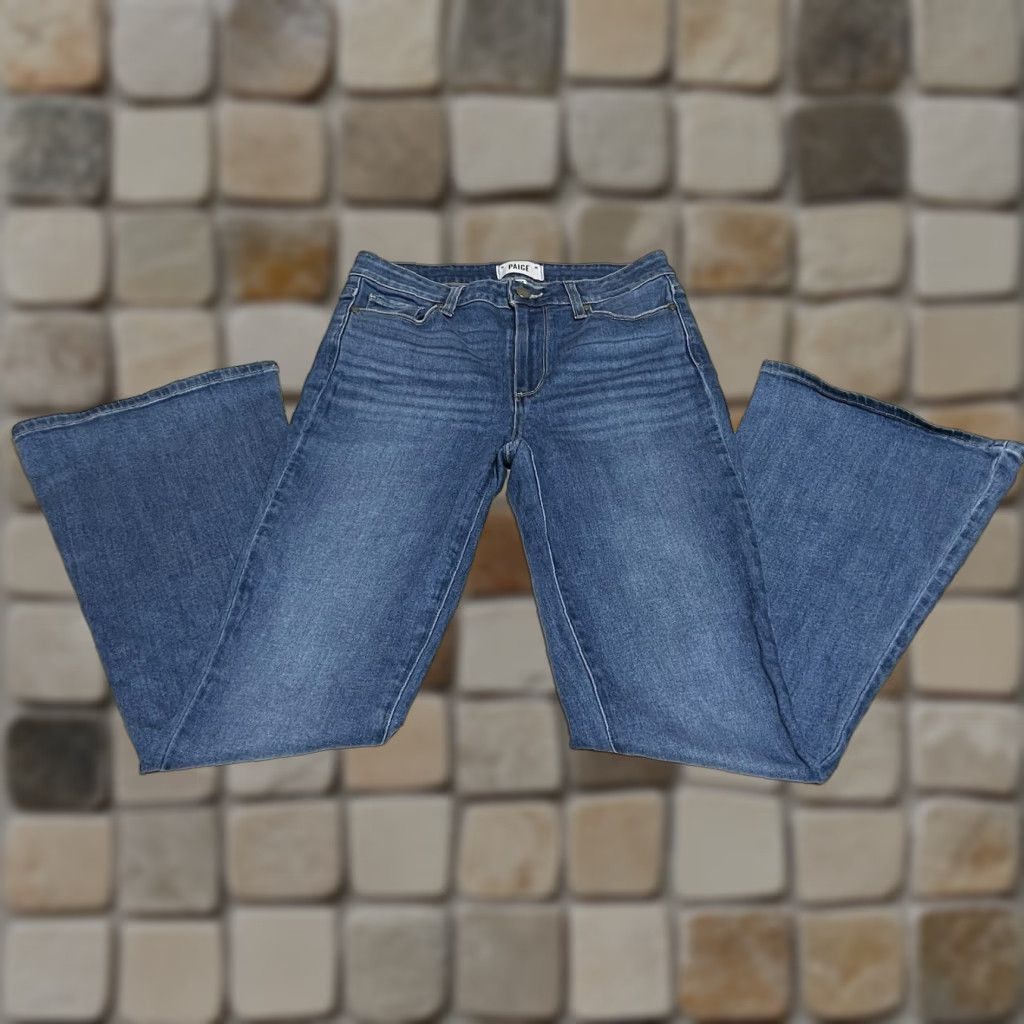 Paige Paige Jeans Womens 28x31 Blue High Rise Bell Canyon Flared Denim Med Wash Boho Jeans Flared Womens 28 Denim Bell Canyon Boho Paige Size 28" / US 6 / IT 42 - 1 Thumbnail