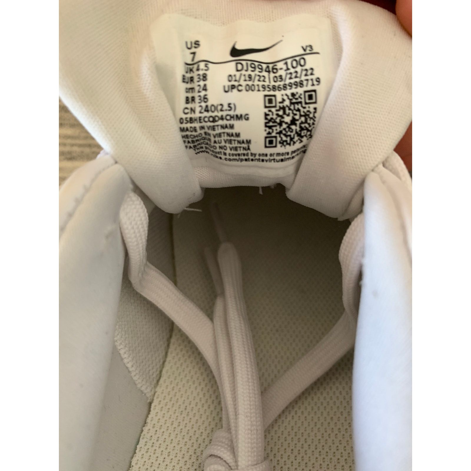 Nike Nike Air Force 1 PLT.AF.ORM Triple White Women's Size 7 NEW Size US 7 / IT 37 - 7 Thumbnail