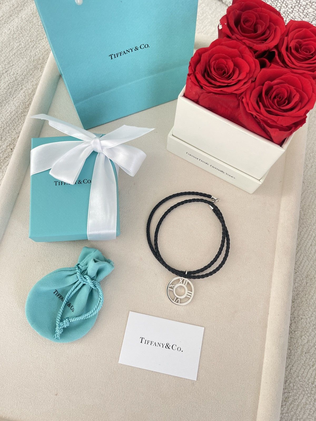 Tiffany & Co. Tiffany & Co. Atlas Charm on Leather Cord sz. 19.5 NEW Size ONE SIZE - 5 Thumbnail
