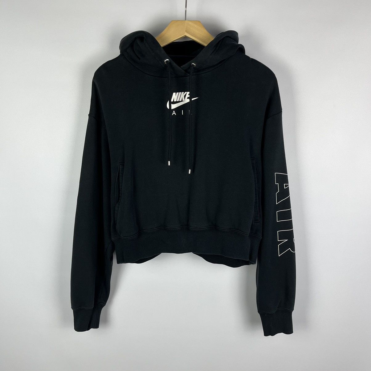Nike Nike Air Swoosh Crop Top Hoodie Logo Y2K Size S / US 4 / IT 40 - 1 Thumbnail