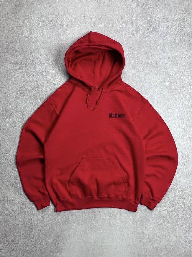 Marlboro × Vintage Vintage 90s Marlboro Boxy Hoodie Y2K S Size US S / EU 44-46 / 1 - 1 Thumbnail
