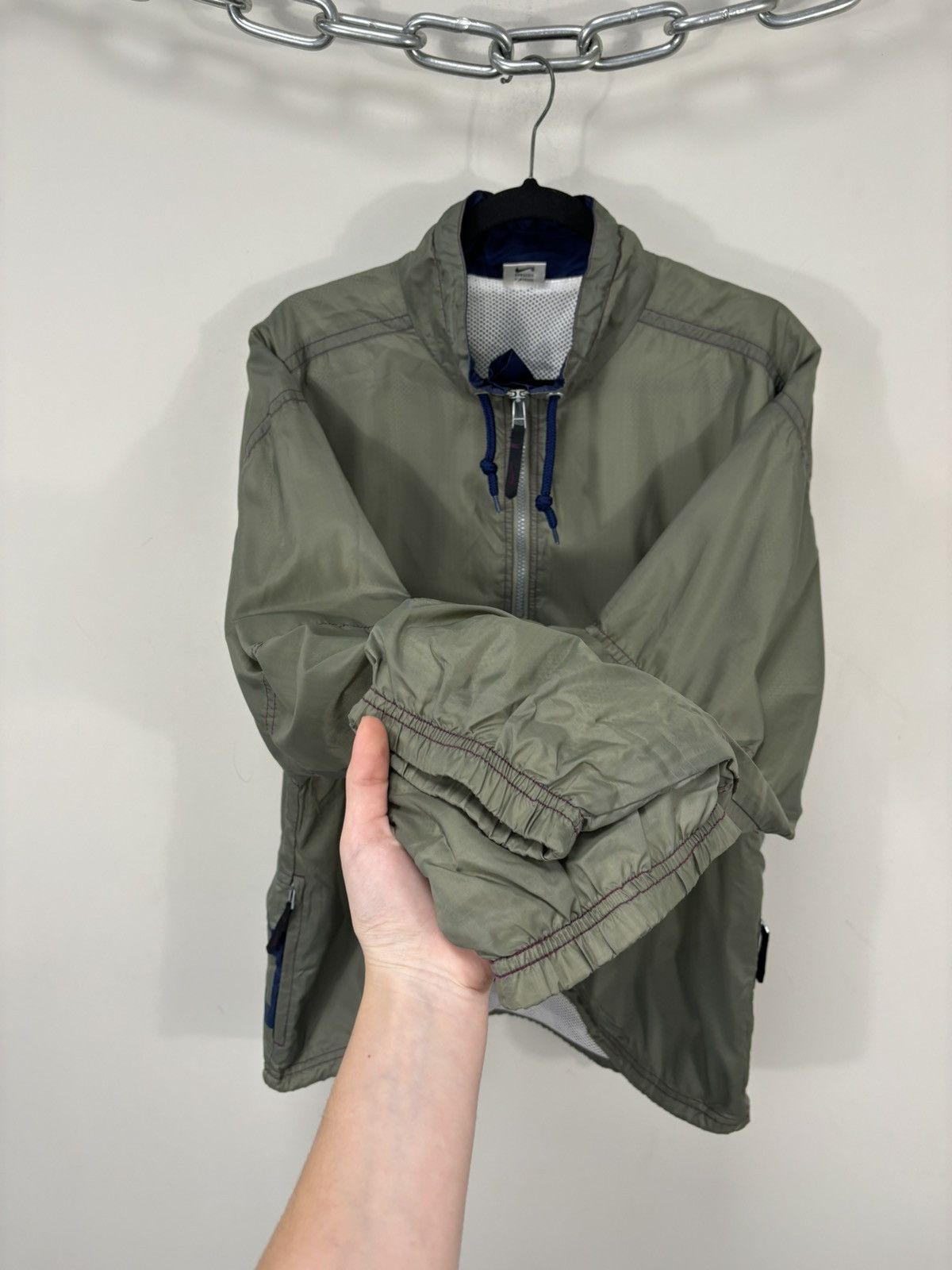 Nike Vintage Nike Y2K Big Back Logo 1/4 Zip Nylon Anorak Jacket Size US L / EU 52-54 / 3 - 9 Thumbnail