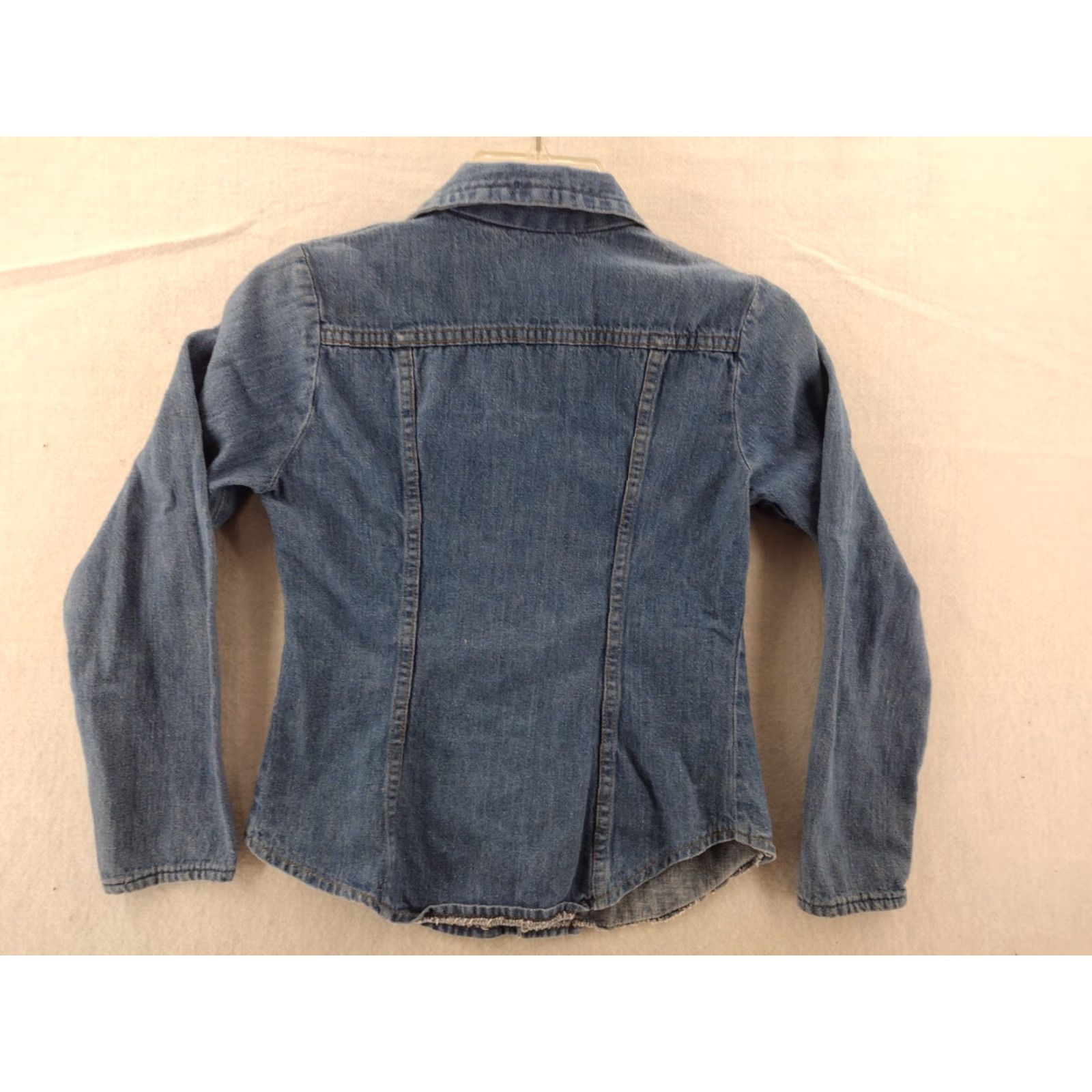 Denime VINTAGE Maverick Shirt Women M 70s Denim Western Button-Up Long Sleeve Blue - Casual Western Theme Mens/Womens (Women) Size M / US 6-8 / IT 42-44 - 5 Thumbnail
