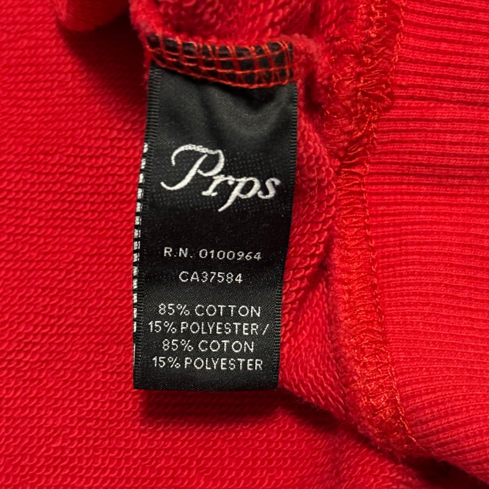 Prps PRPS Pullover Sweatshirt Big Logo Size XL Designer Red Size US XL / EU 56 / 4 - 8 Thumbnail