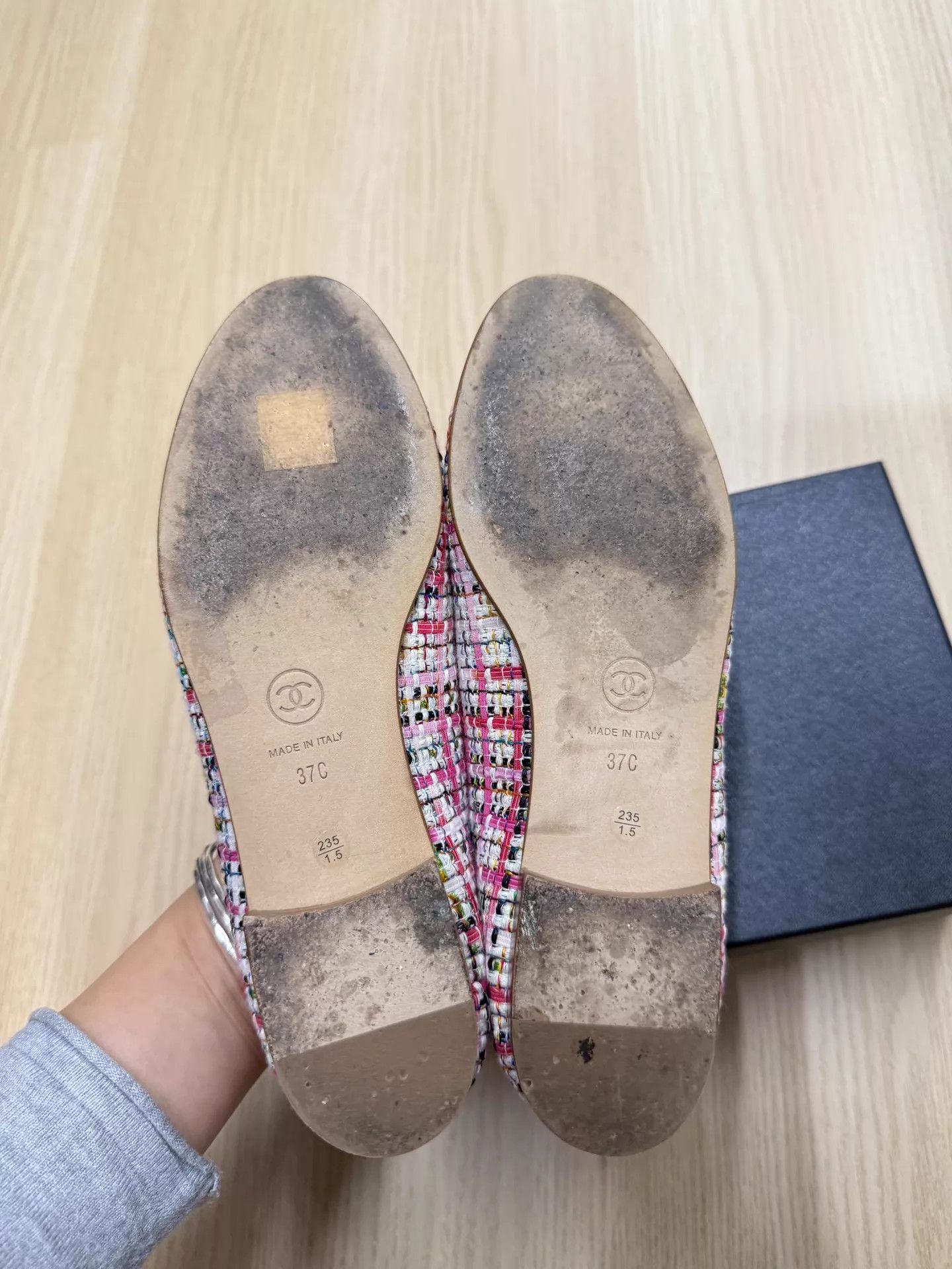 Chanel Chanel Pink Tweed Ballet Flats Size 37 New Size US 6.5 / IT 36.5 - 5 Thumbnail