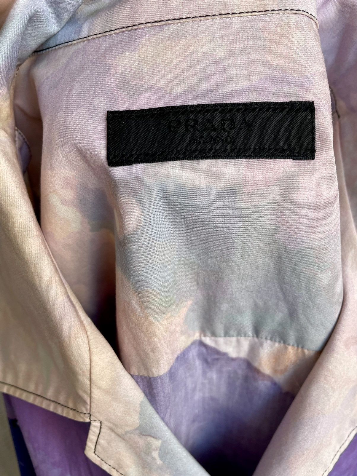 Prada Prada Camp Collar Landscape Pattern Bowling Pocket Shirt Size US S / EU 44-46 / 1 - 10 Thumbnail