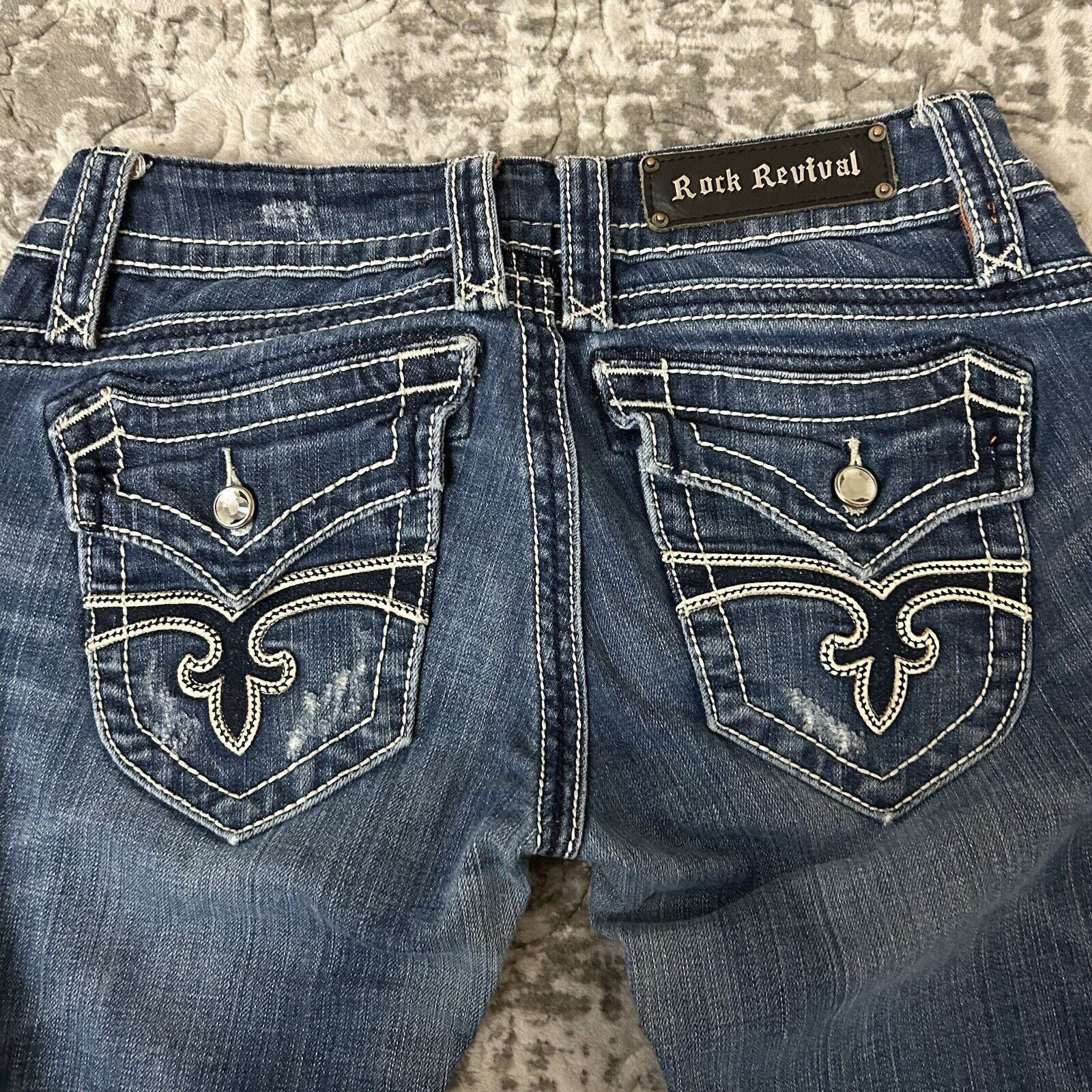 Rock Revival Rock Revival Christina Skinny Jeans Distressed Women’s Sz 28 Size 28" / US 6 / IT 42 - 10 Thumbnail