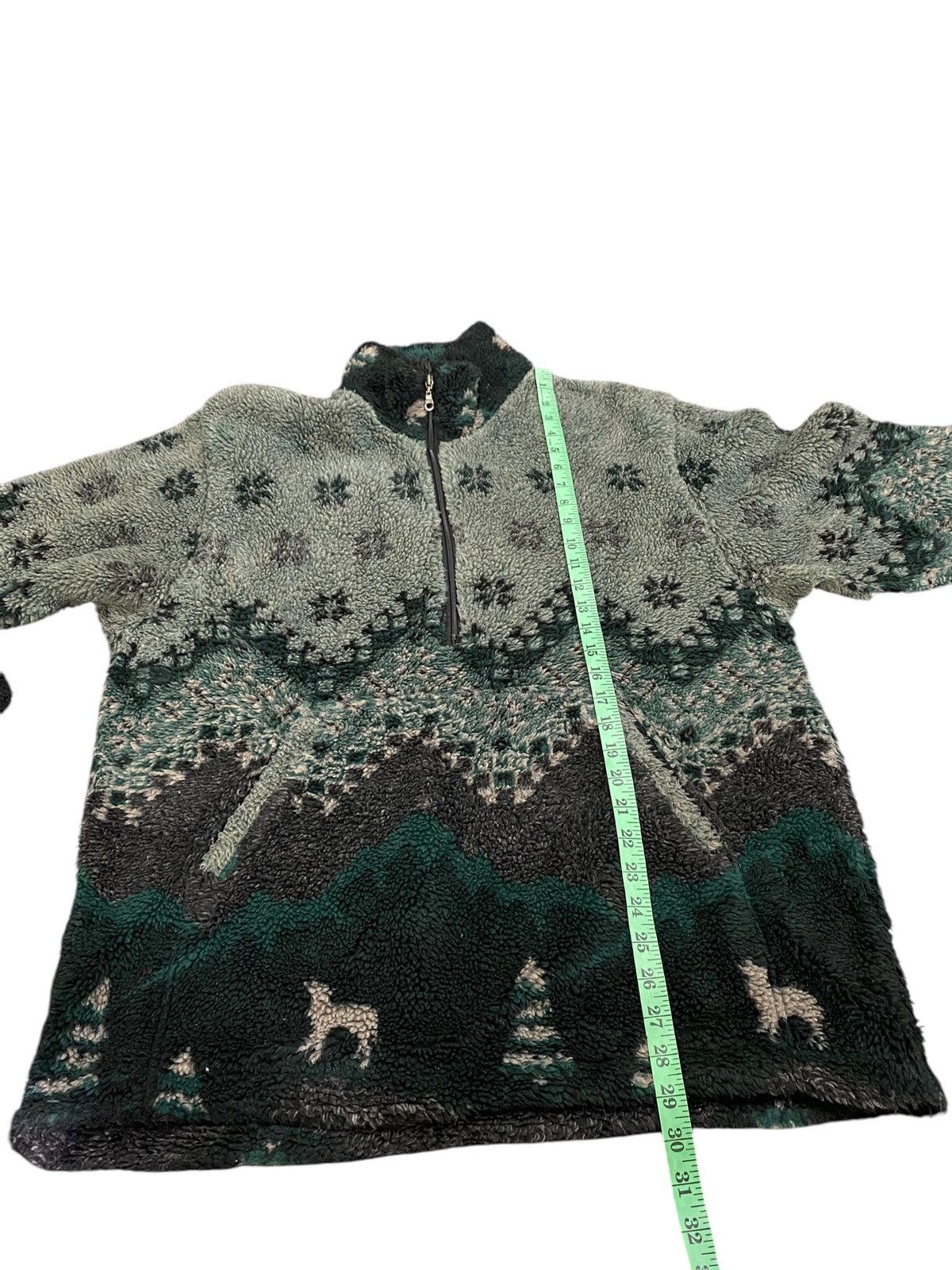 Vintage × Woolrich Woolen Mills Vintage Woolrich Snowflake Sheep Mountain Half Zip Fleece Size US L / EU 52-54 / 3 - 13 Thumbnail