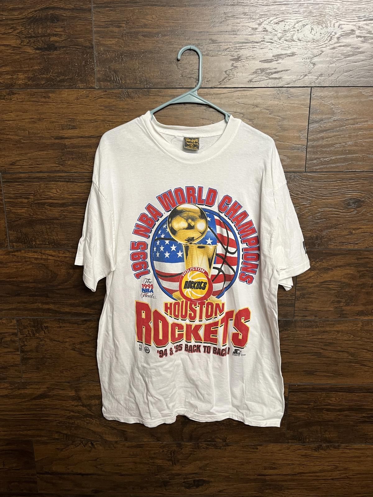 Designer VTG Houston Rockets T-shirt 1995 NBA World Champs XL Size US XL / EU 56 / 4 - 1 Thumbnail