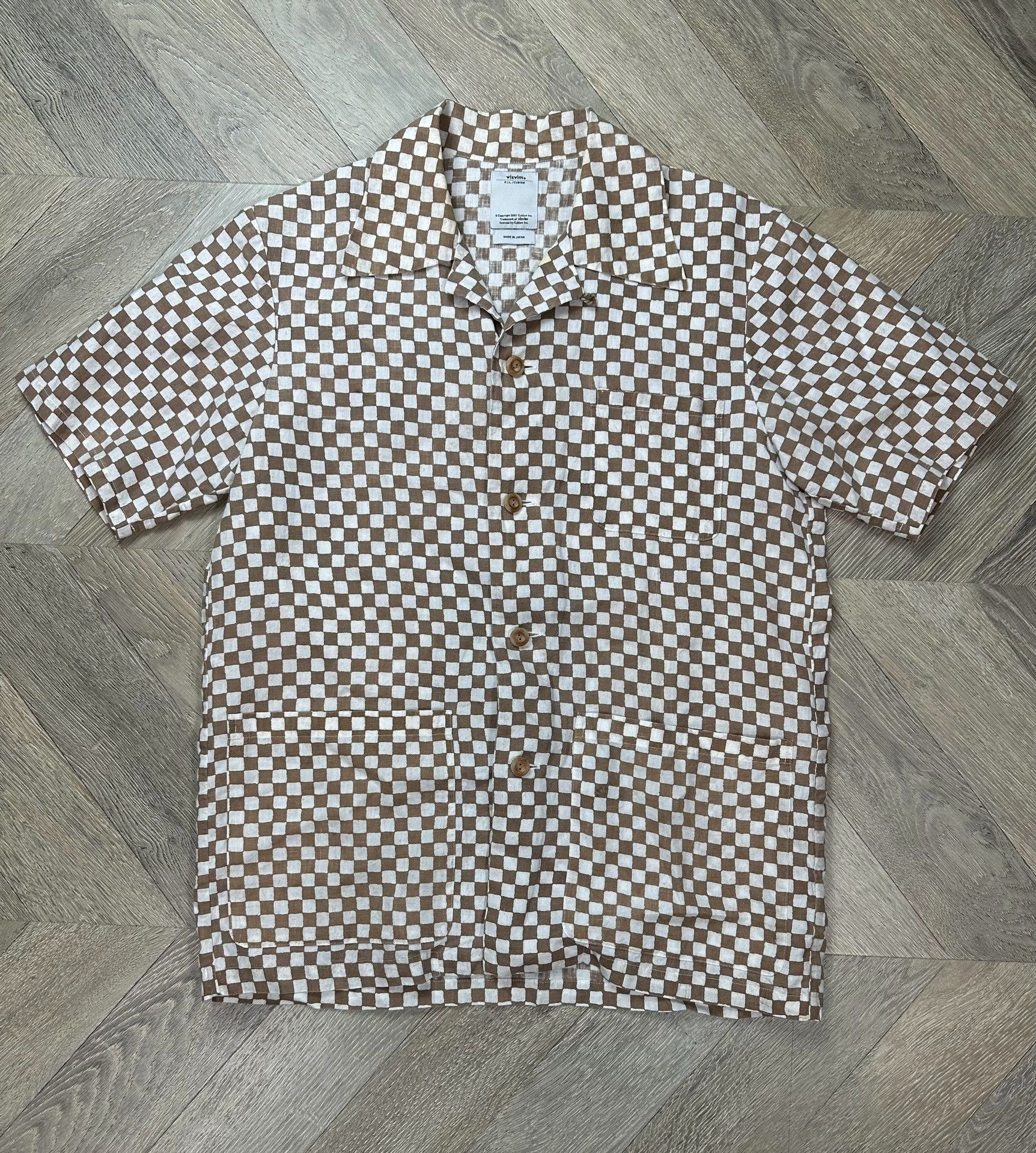 Visvim visvim duke checkerboard short sleeve shirt Size US S / EU 44-46 / 1 - 1 Thumbnail