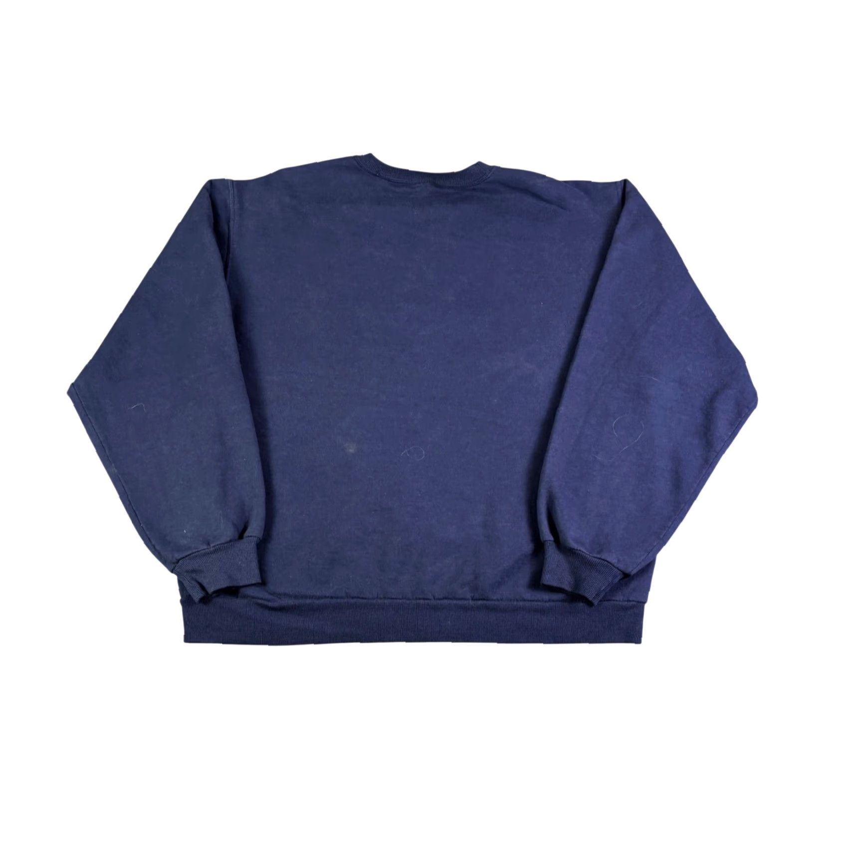 Vintage VINTAGE Navy Blue Crewneck Sweatshirt Men L Distressed Paint Splatter 90s Pullover Knit Polyester Athletic adidas Logo Large Size US L / EU 52-54 / 3 - 2 Thumbnail