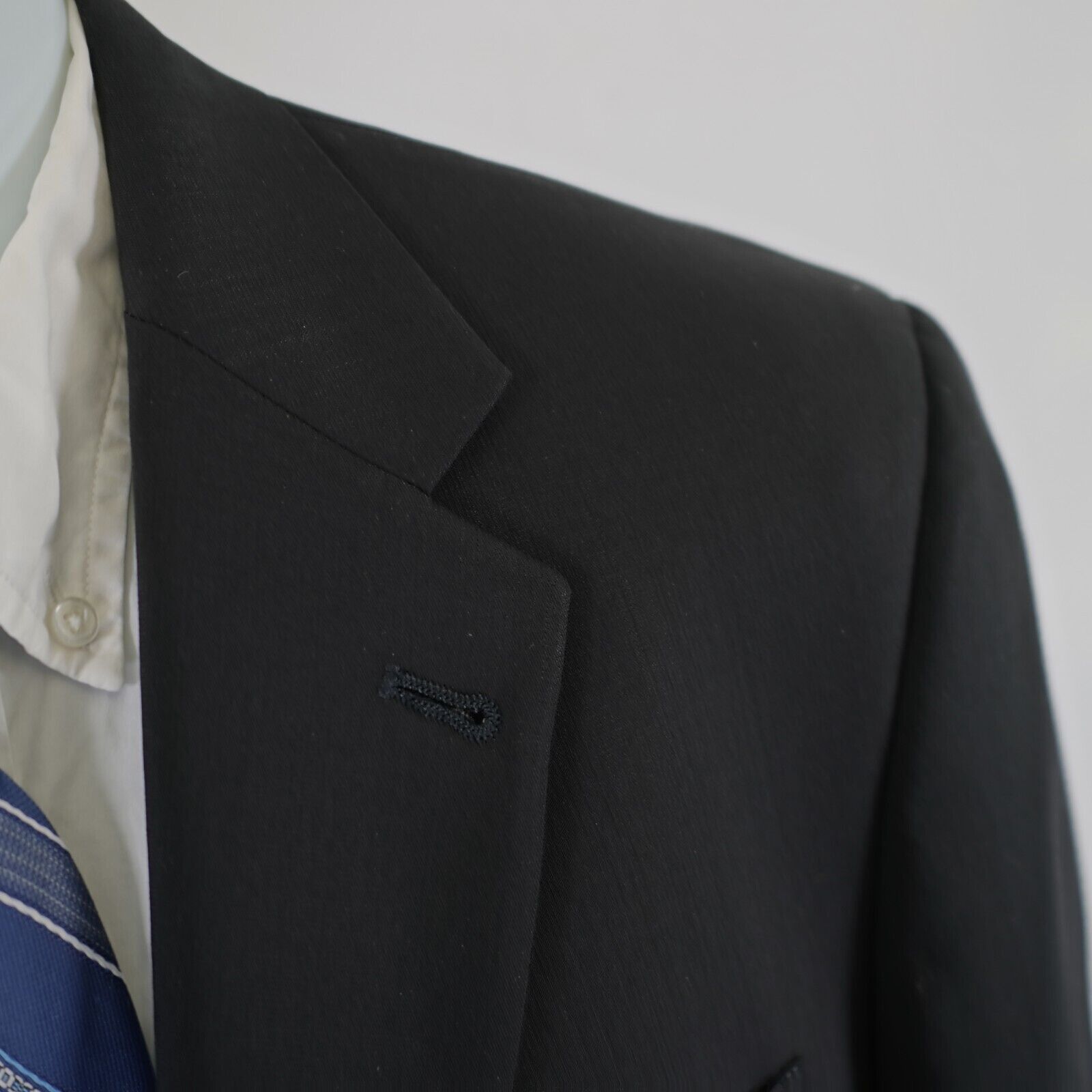 Hart Schaffner Marx Hart Schaffner Marx Wool Black 2 Button Blazer 42L Size 42L - 2 Thumbnail