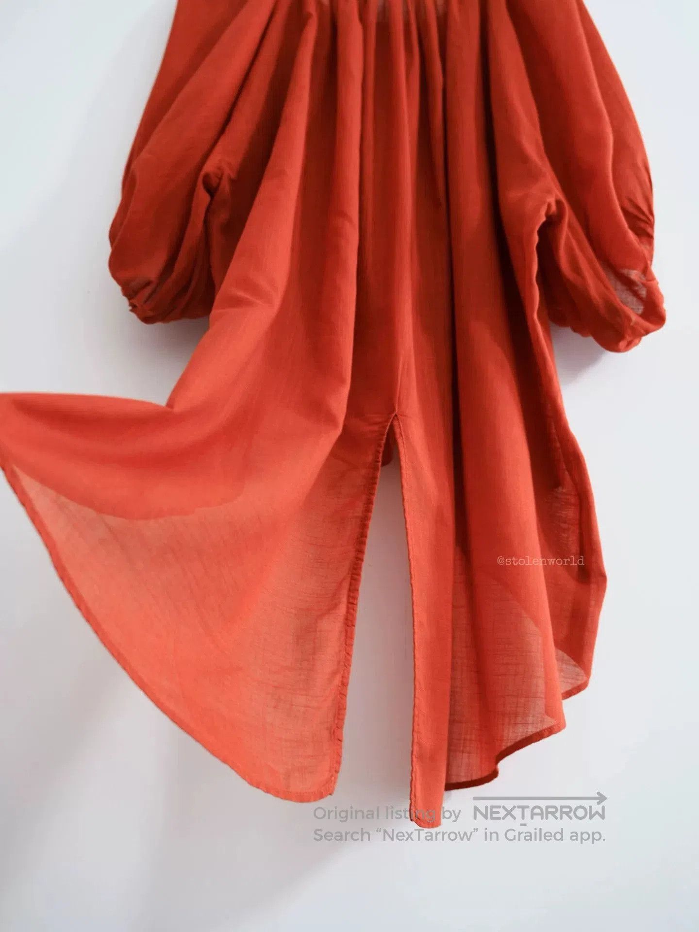 Kapital vintage rust red lantern sleeve top. Size S / US 4 / IT 40 - 2 Thumbnail
