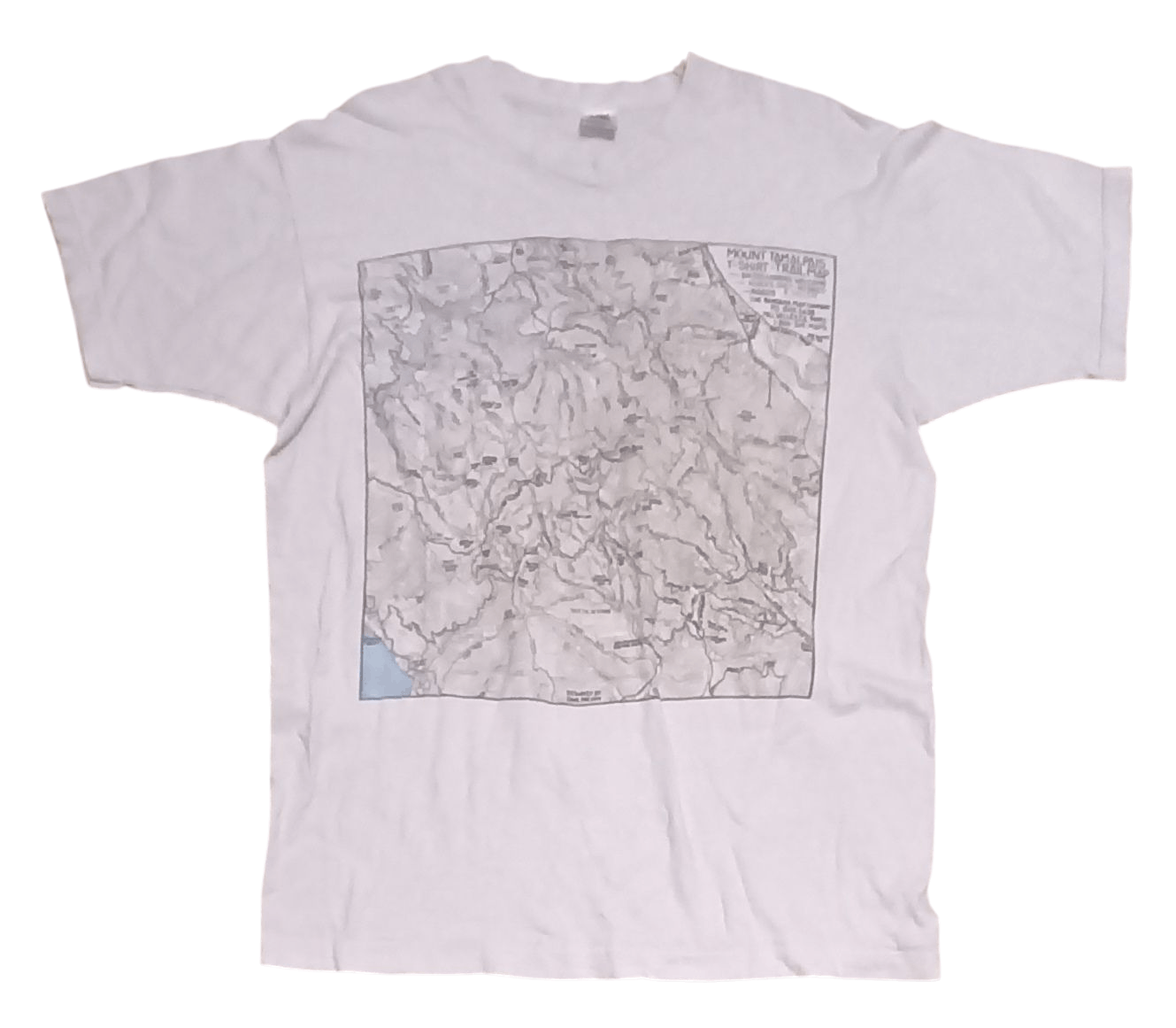Vintage VINTAGE 90s DAVE PRESTON MOUNT TAMALPAIS TRAIL MAP SHIRT Size US XL / EU 56 / 4 - 1 Thumbnail