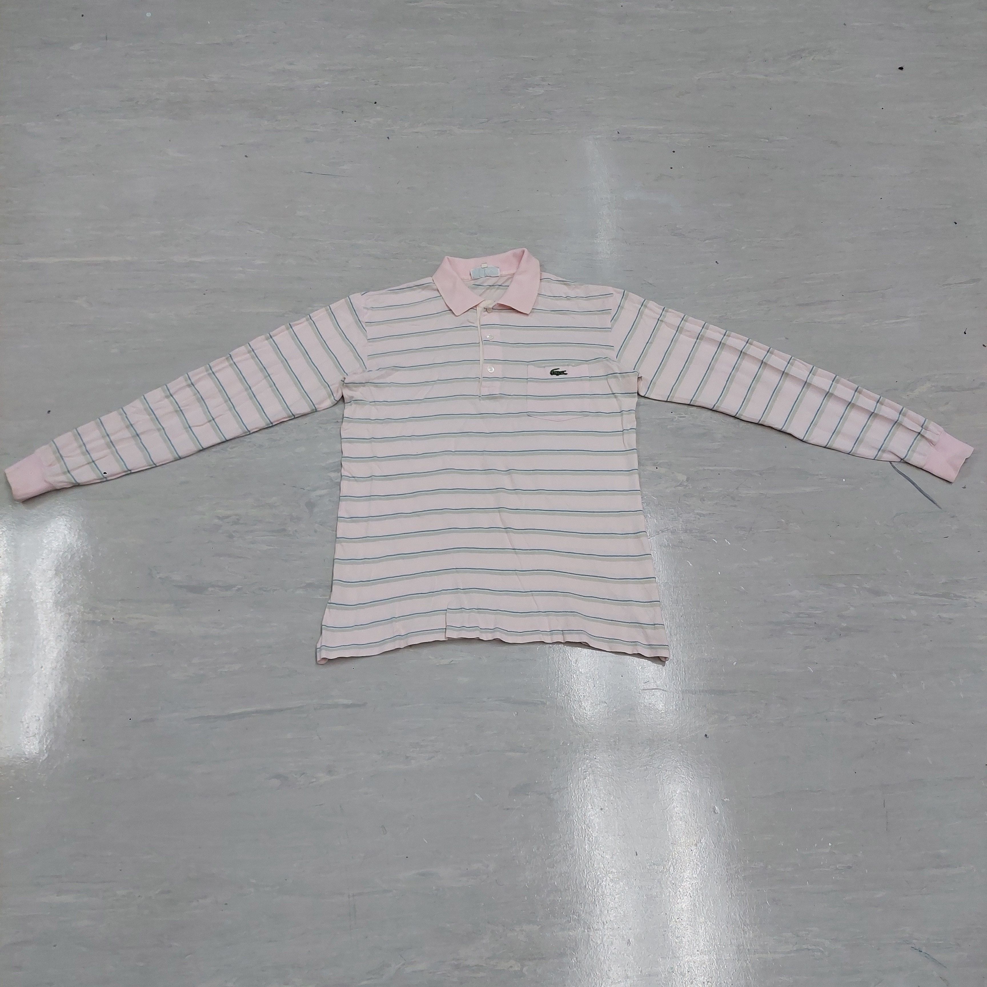 Lacoste Vintage Lacoste Striped Long Sleeve Polo Shirt Size US M / EU 48-50 / 2 - 2 Thumbnail