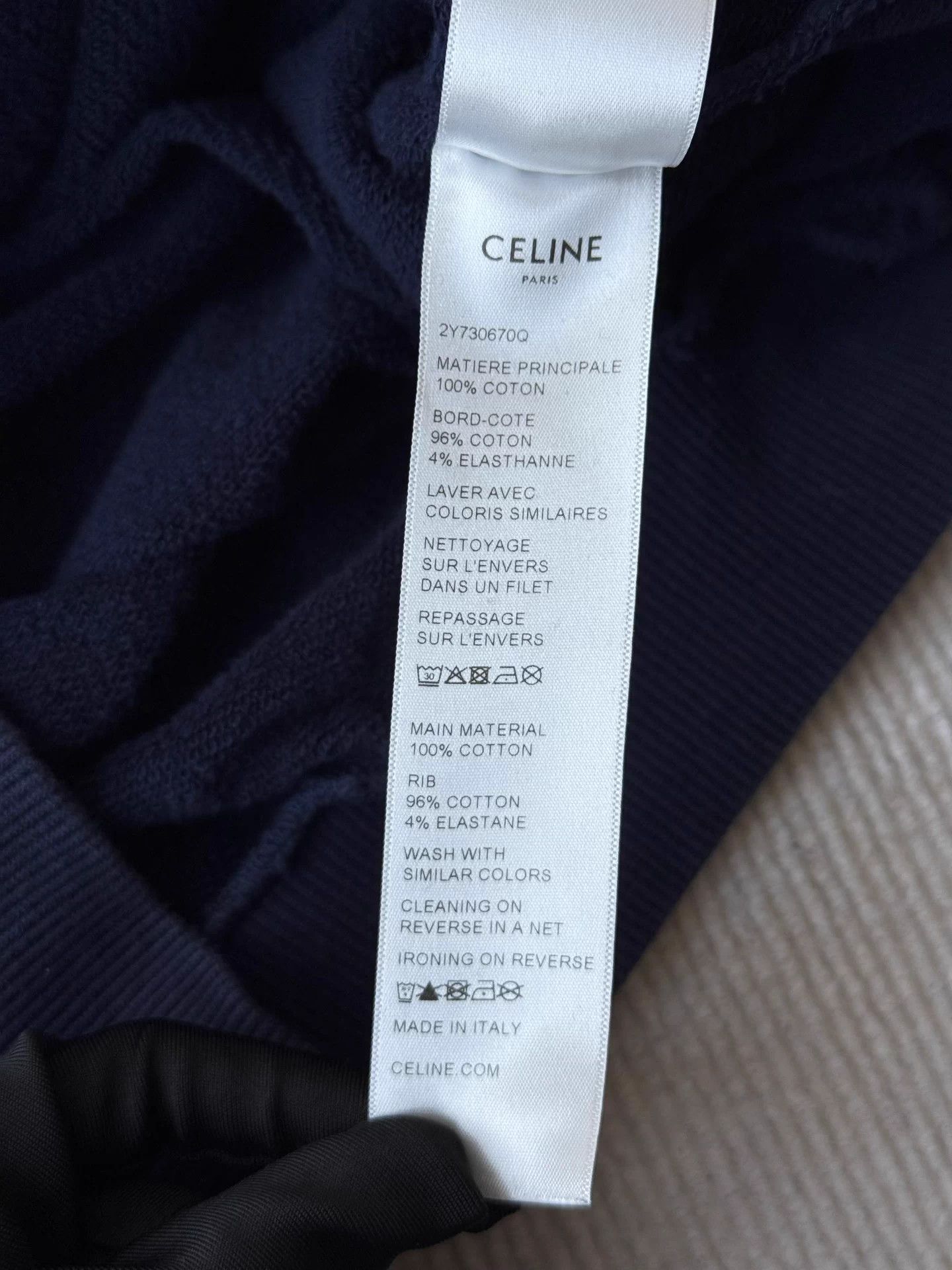 Celine Celine navy colorblock hoodie XS Size XS / US 0-2 / IT 36-38 - 6 Thumbnail