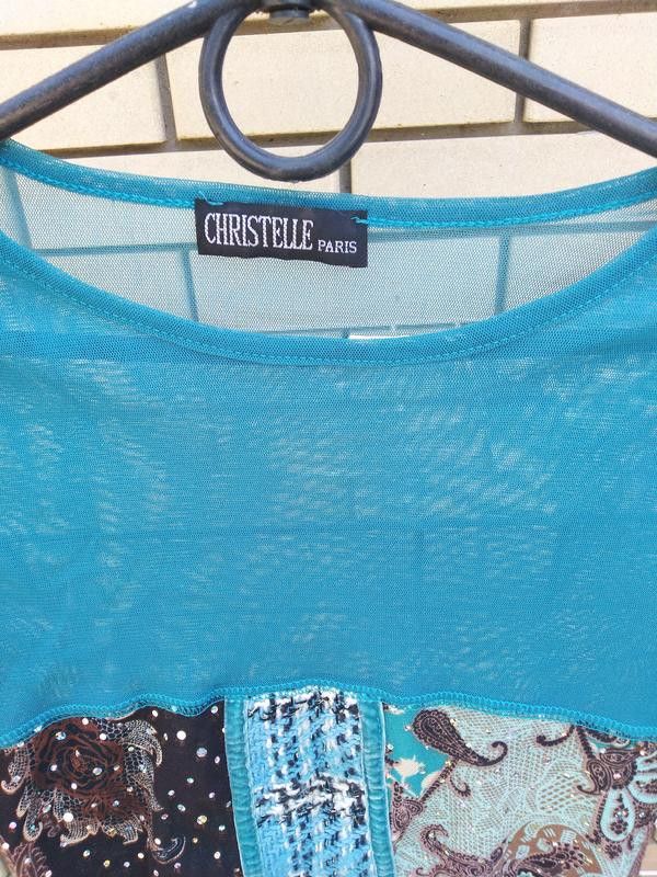 Other Blue sheer mesh longsleeve sz S brand Christelle Paris Size S / US 4 / IT 40 - 4 Thumbnail