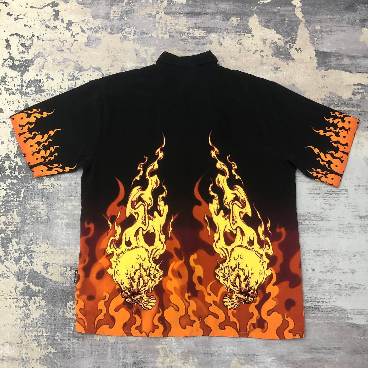 Dragonfly T455 DRAGONFLY SKULL X FIRE METAL BOWLING SHIRTS Size US XL / EU 56 / 4 - 2 Thumbnail