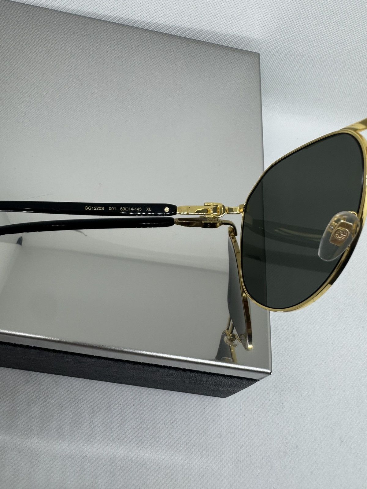 Gucci × Vintage Gucci sunglasses GG1220S 001 59 Made in Japan New Collection Size ONE SIZE - 10 Thumbnail