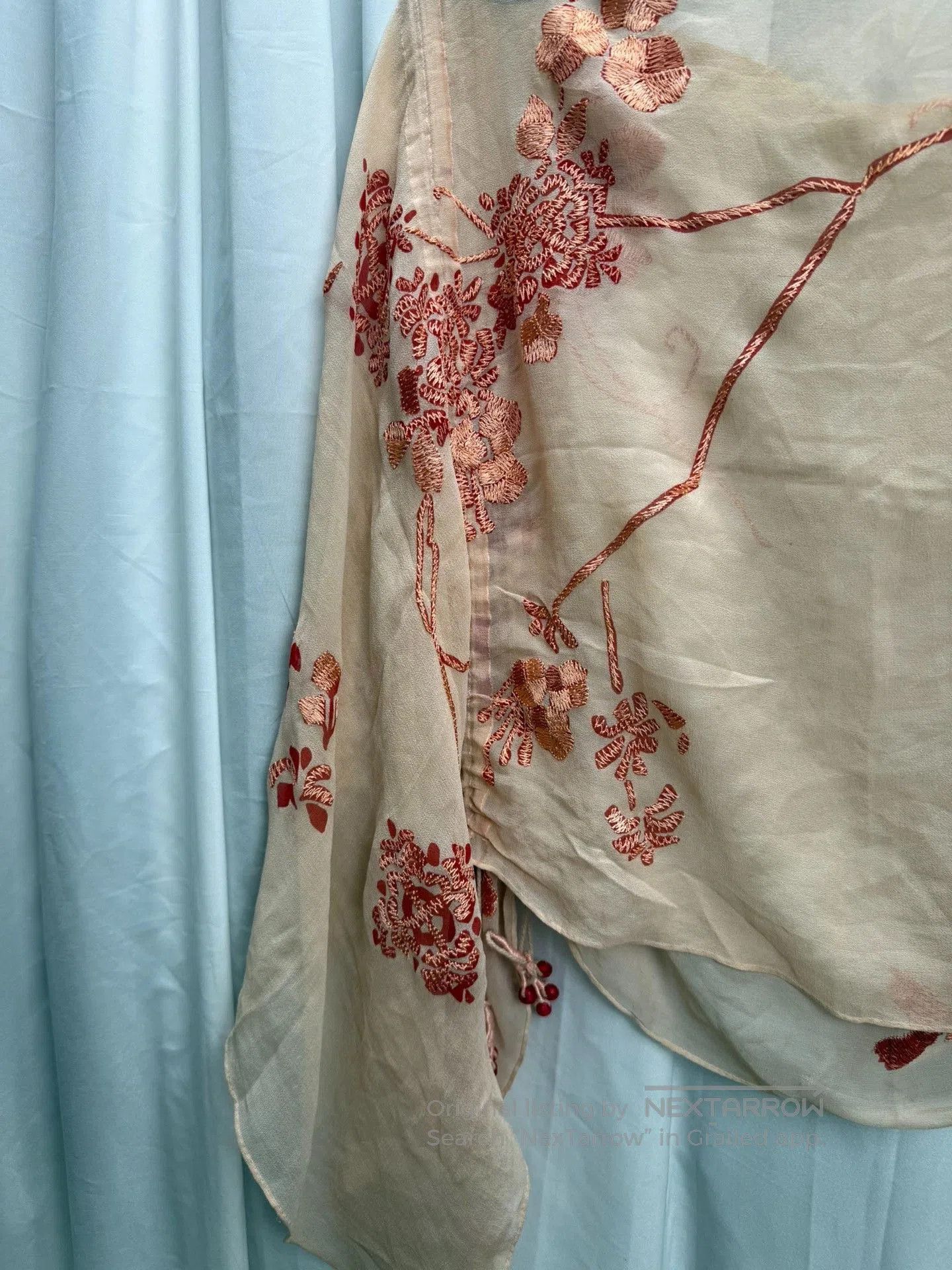 Dries Van Noten Dries van Noten Embroidered Floral Silk Cape. Size ONE SIZE - 8 Thumbnail