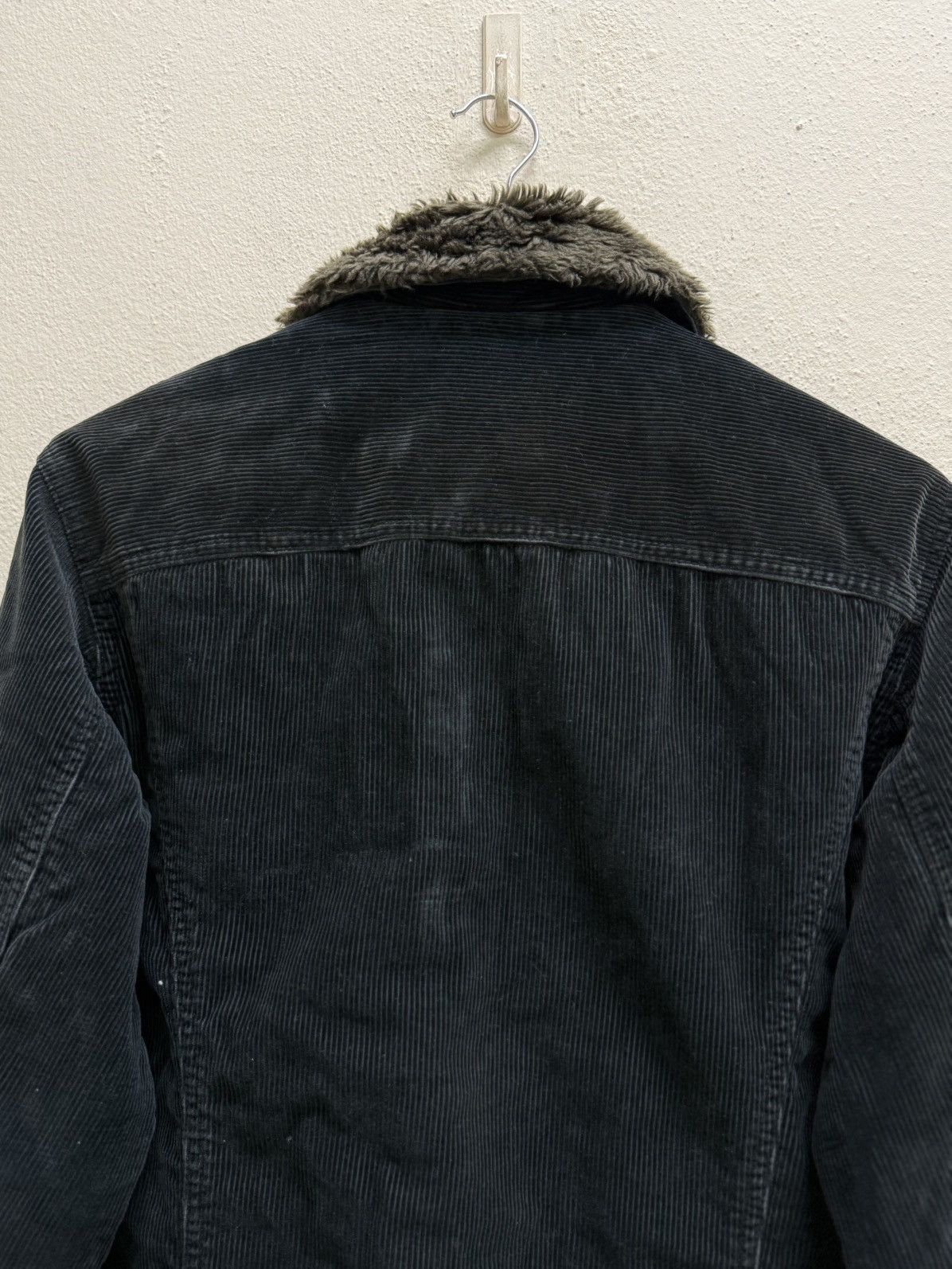 UNIQLO FAUX FUR DONUT BUTTON CUDROY JACKET